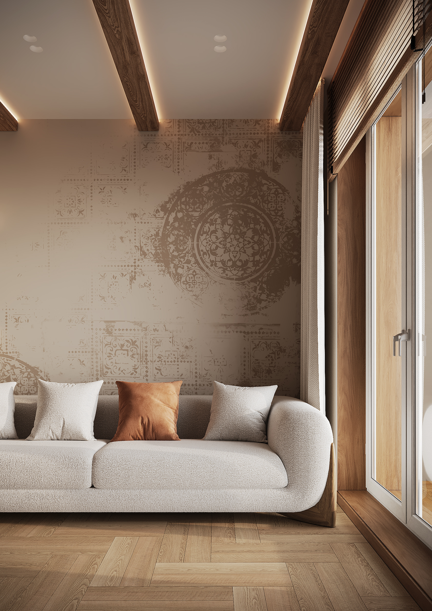 Дизайн-проект Жк Дефанс Стиль Джапанди