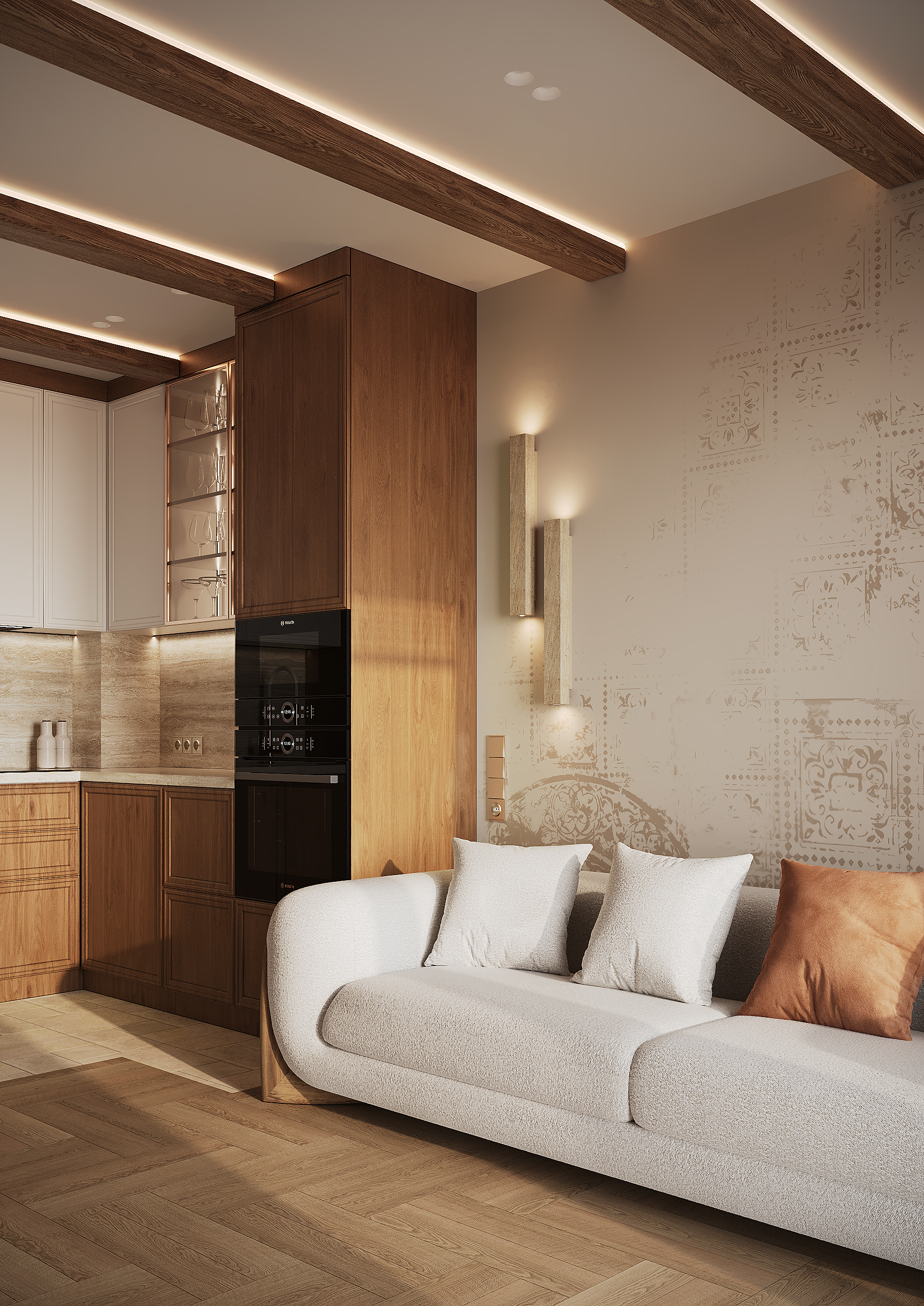 Дизайн-проект Жк Дефанс Стиль Джапанди