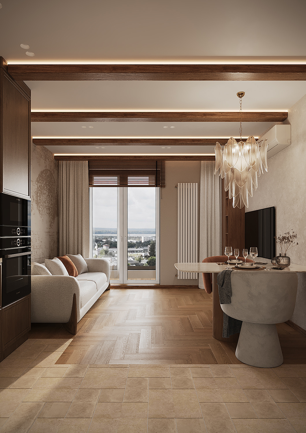 Дизайн-проект Жк Дефанс Стиль Джапанди