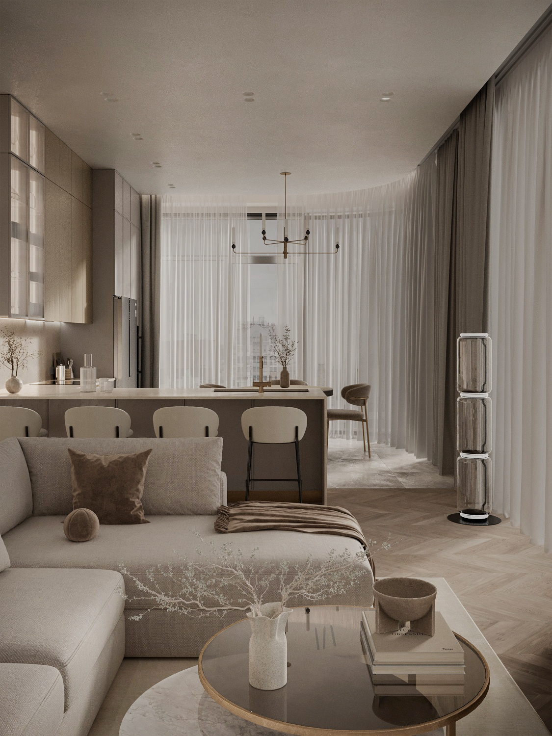 Контемпорари в ЖК Лаврушинский, 116 м2