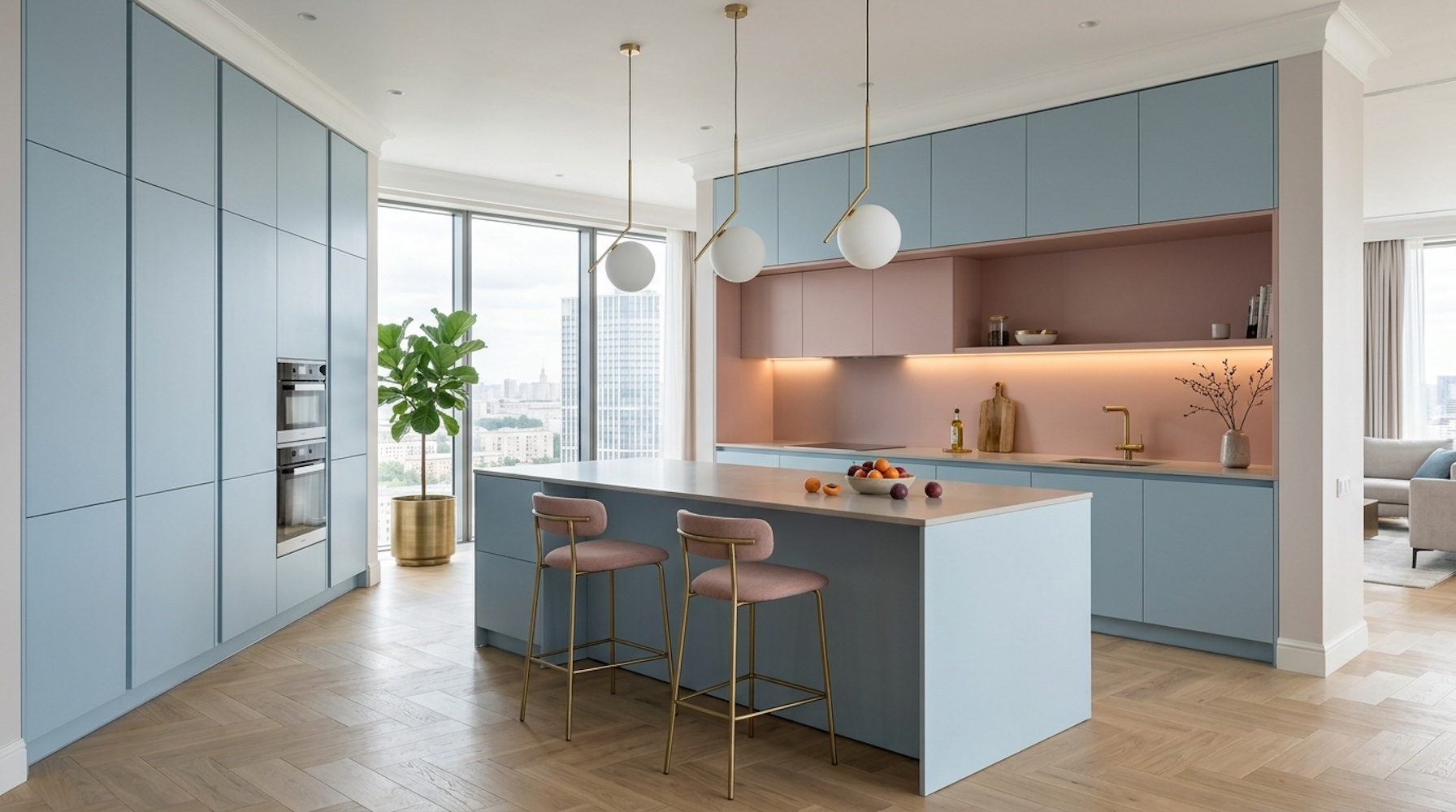 Soft Minimalism: Концепты-интерьеров для квартиры в ЖК Шагал