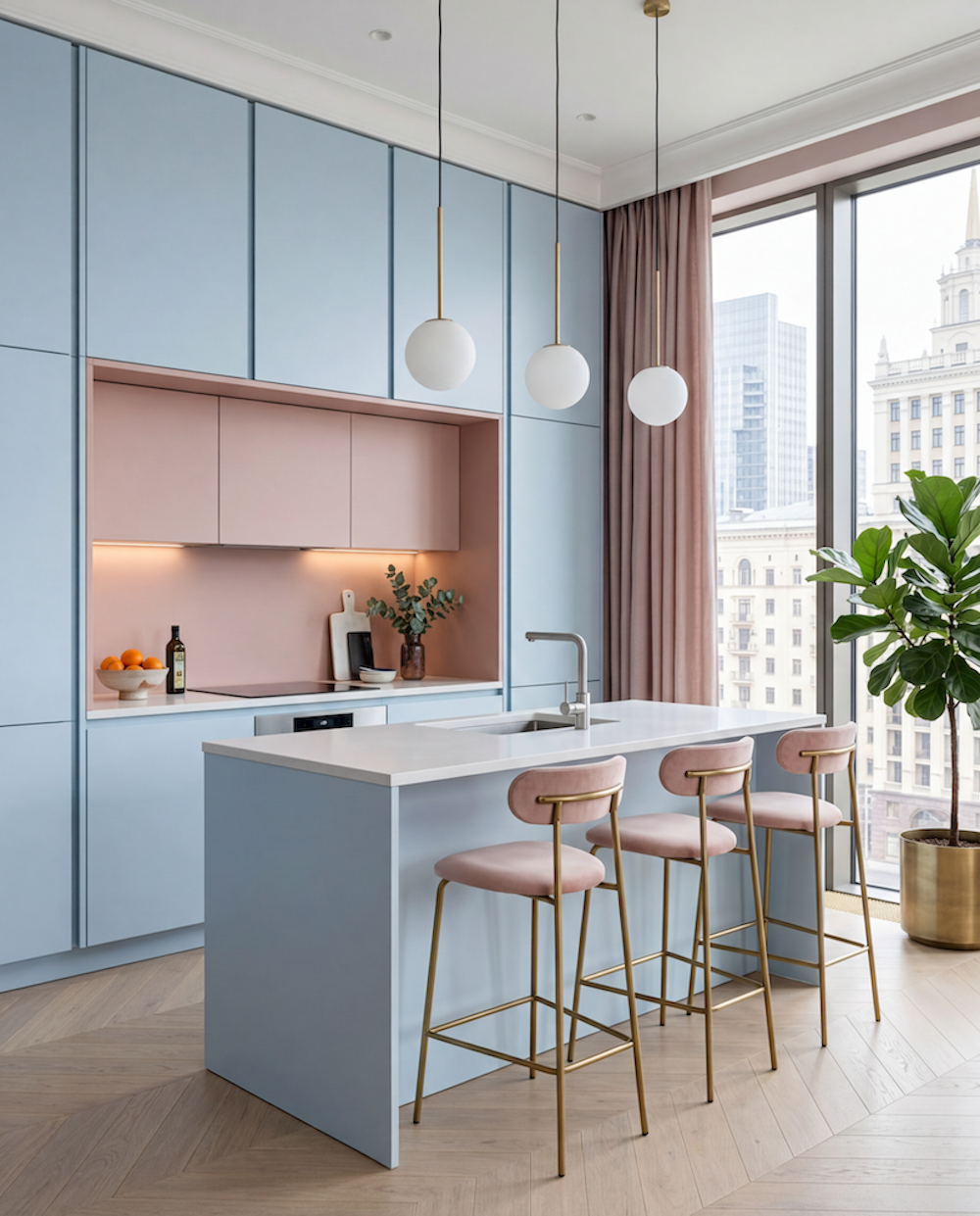 Soft Minimalism: Концепты-интерьеров для квартиры в ЖК Шагал