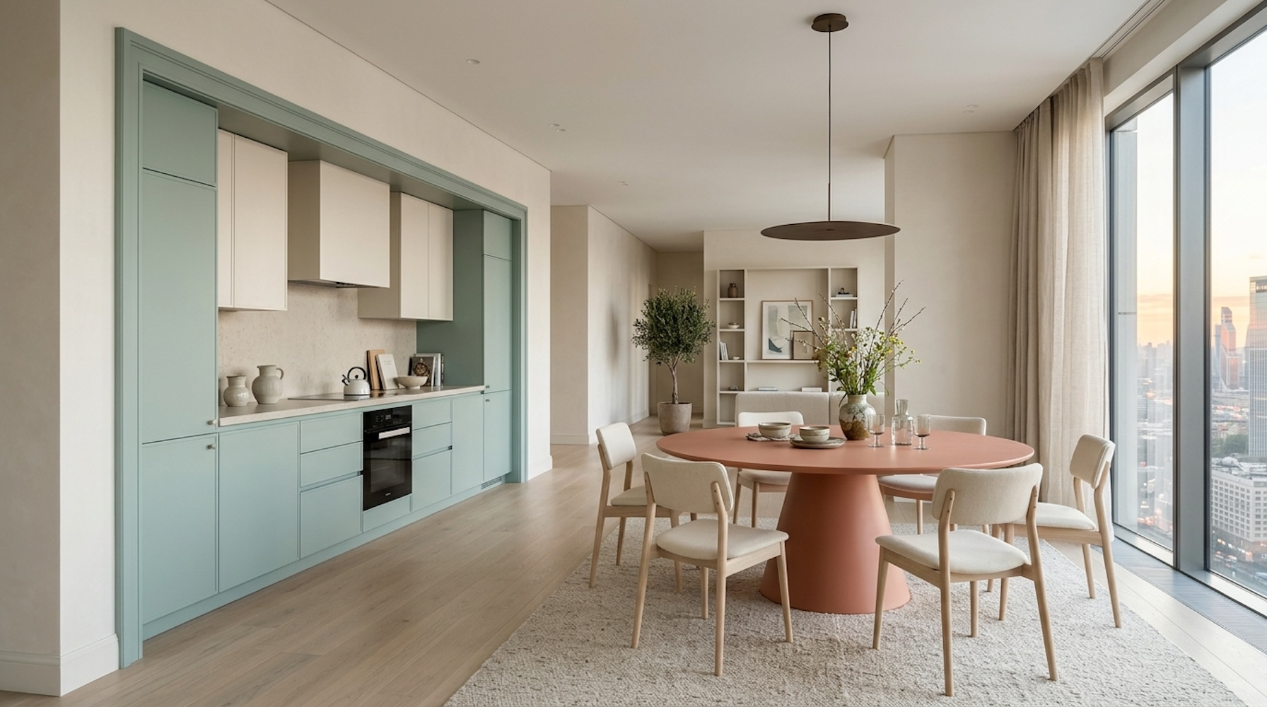 Soft Minimalism: Концепты-интерьеров для квартиры в ЖК Шагал