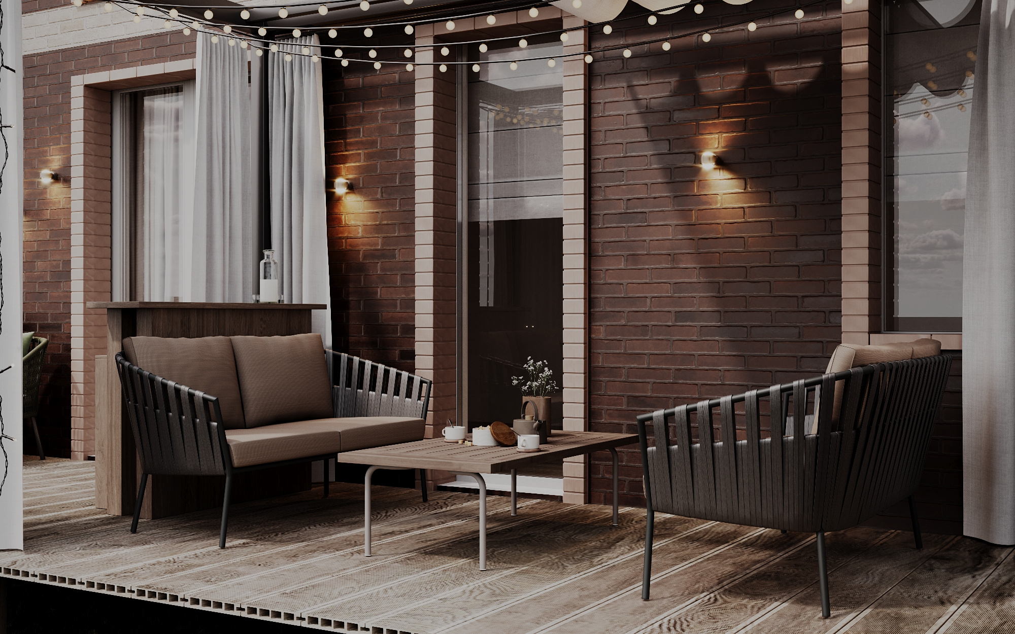 Терраса у квартиры в ЖК Привилегия