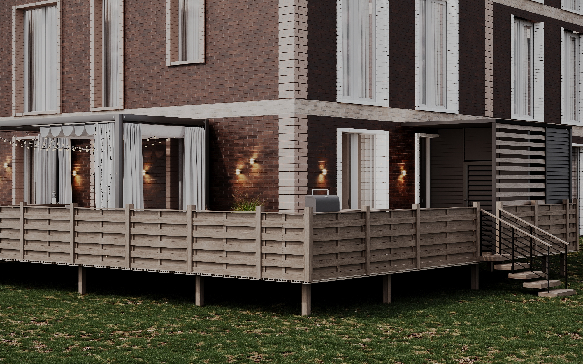 Терраса у квартиры в ЖК Привилегия