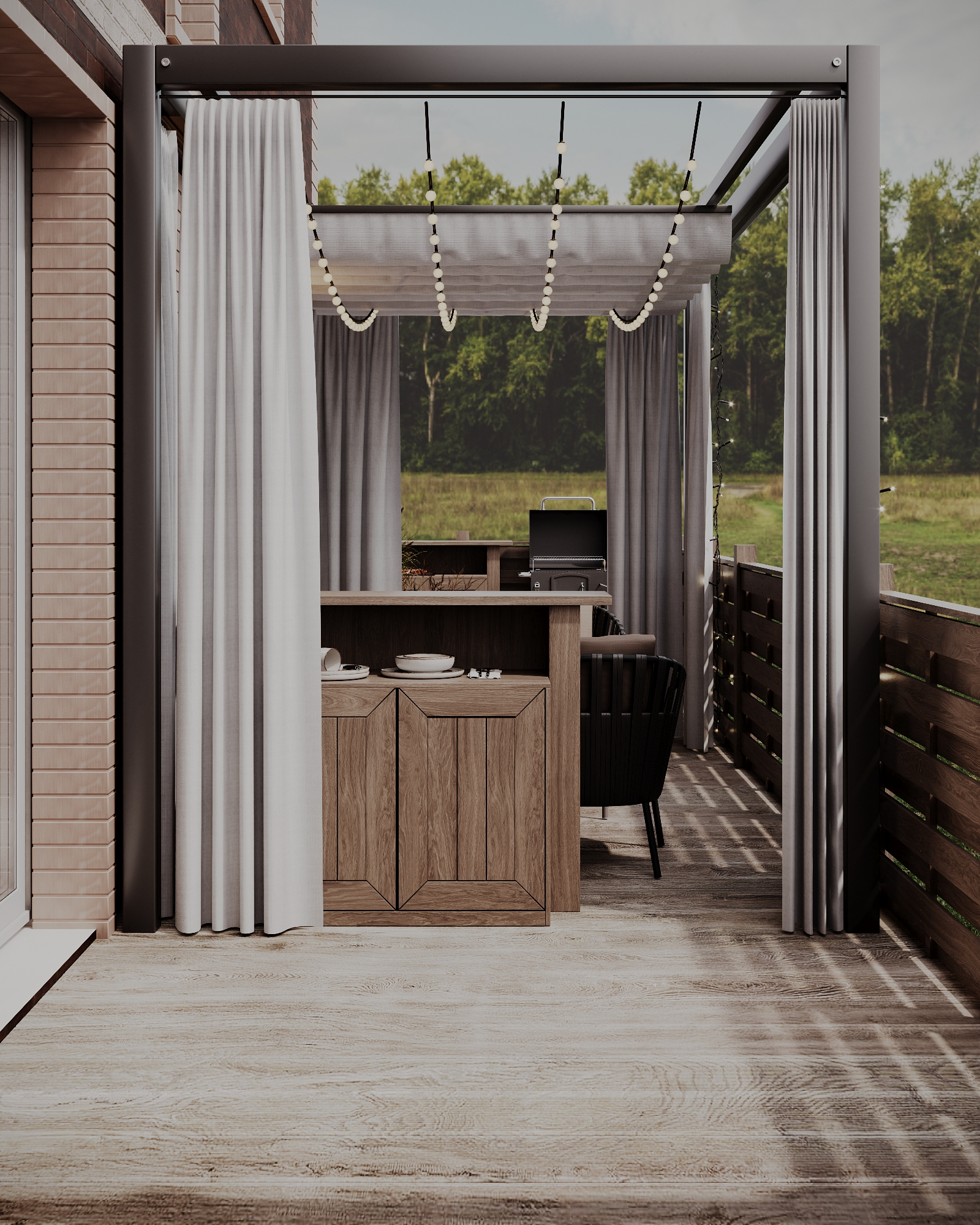 Терраса у квартиры в ЖК Привилегия