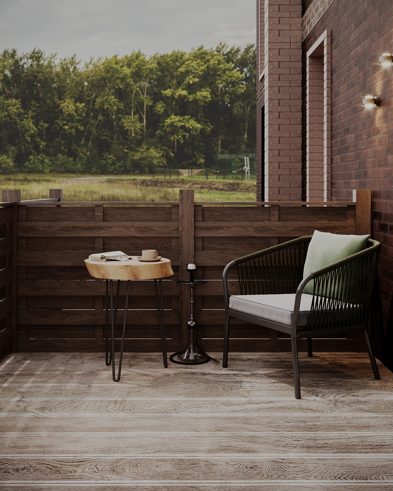 Терраса у квартиры в ЖК Привилегия