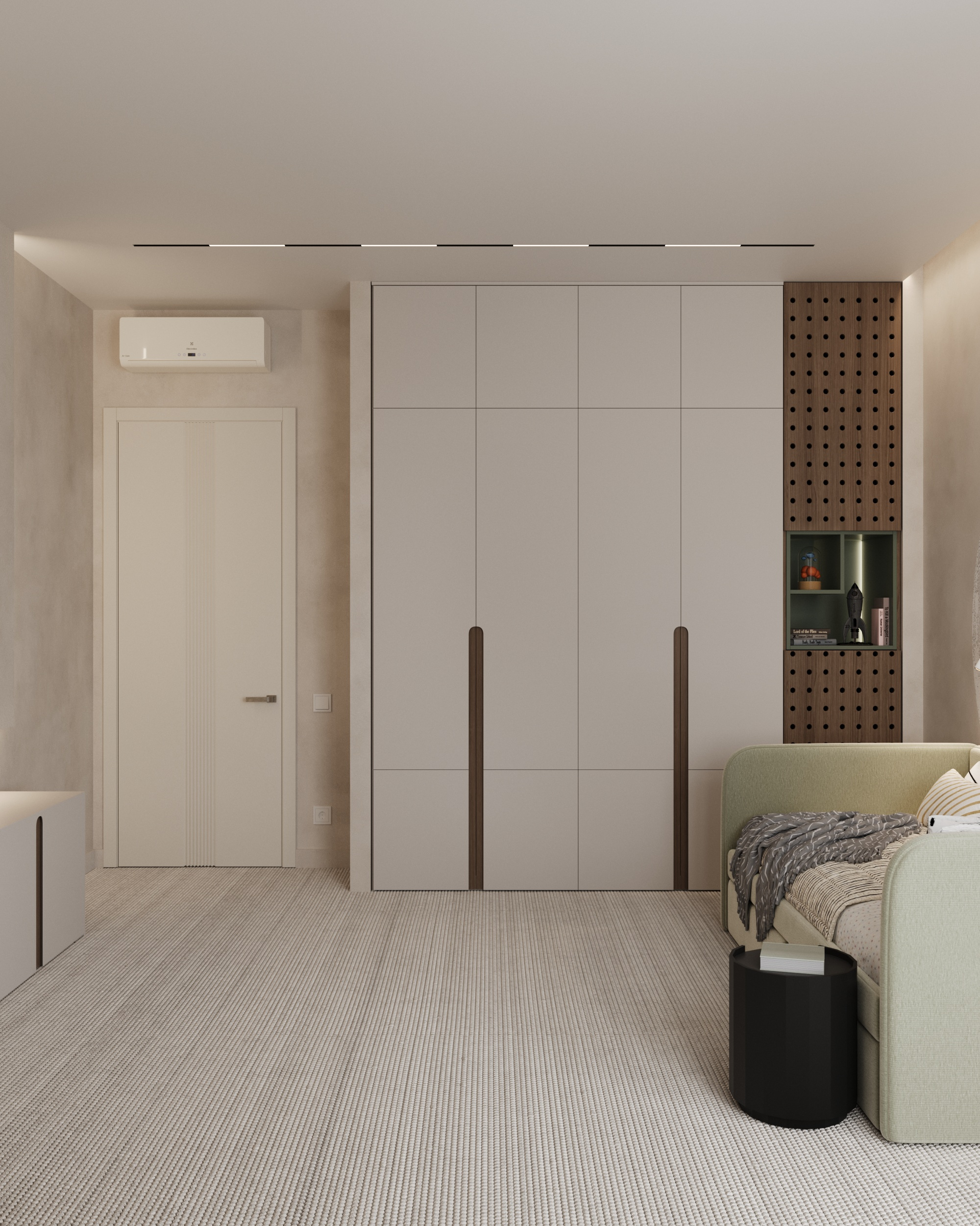 Светлая детская комната для мальчика в частном доме