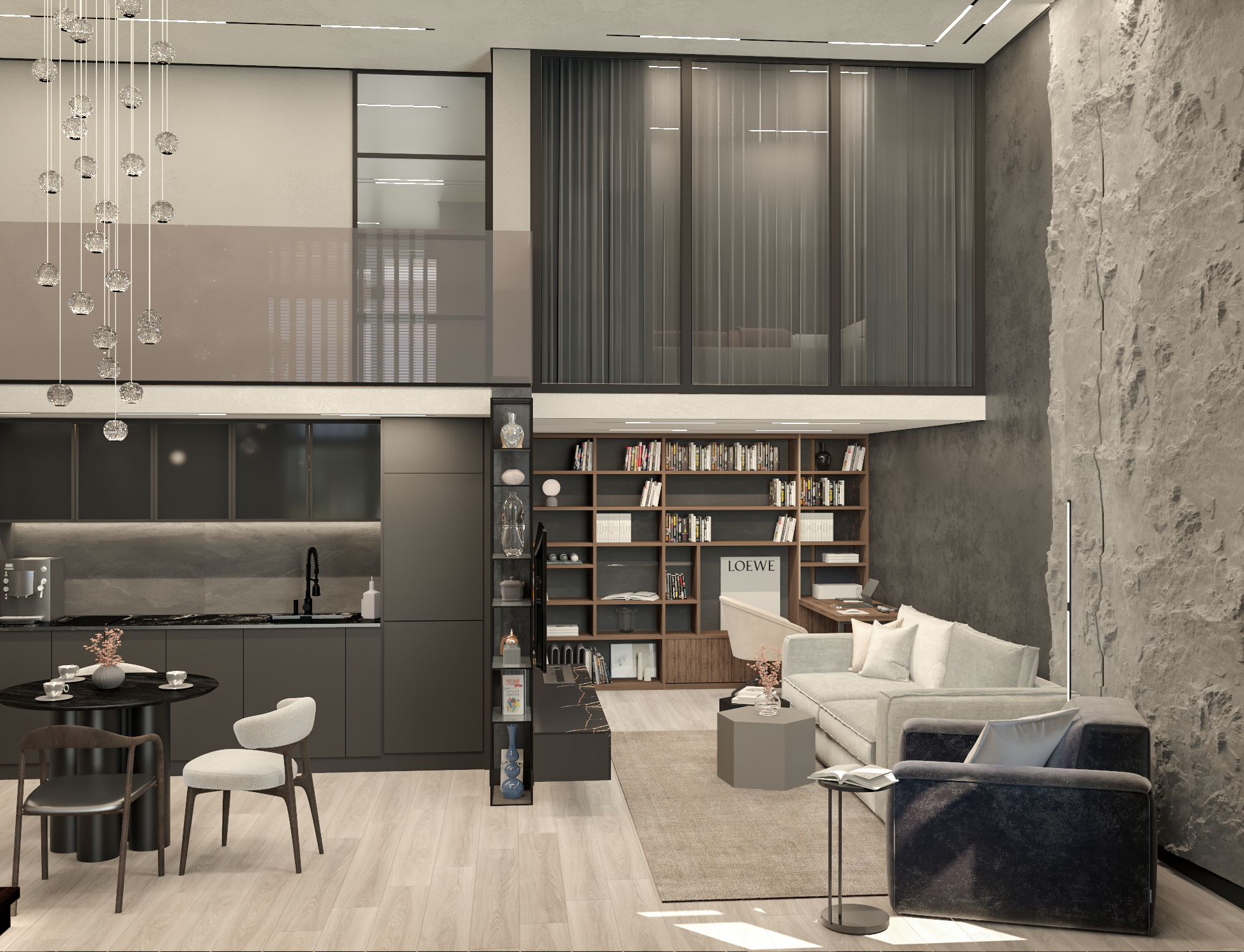 Дизайн-проект 2-х уровневой квартиры