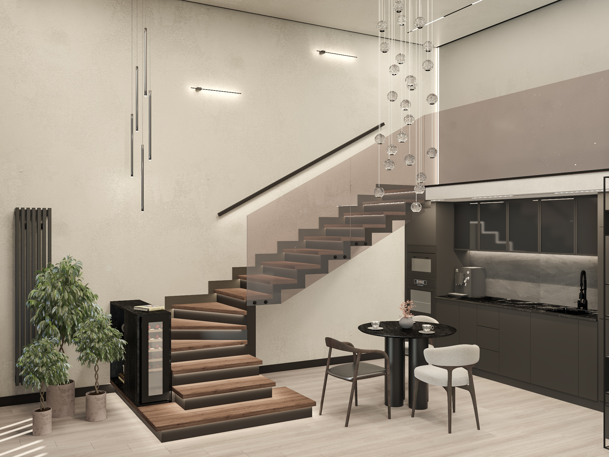 Дизайн-проект 2-х уровневой квартиры