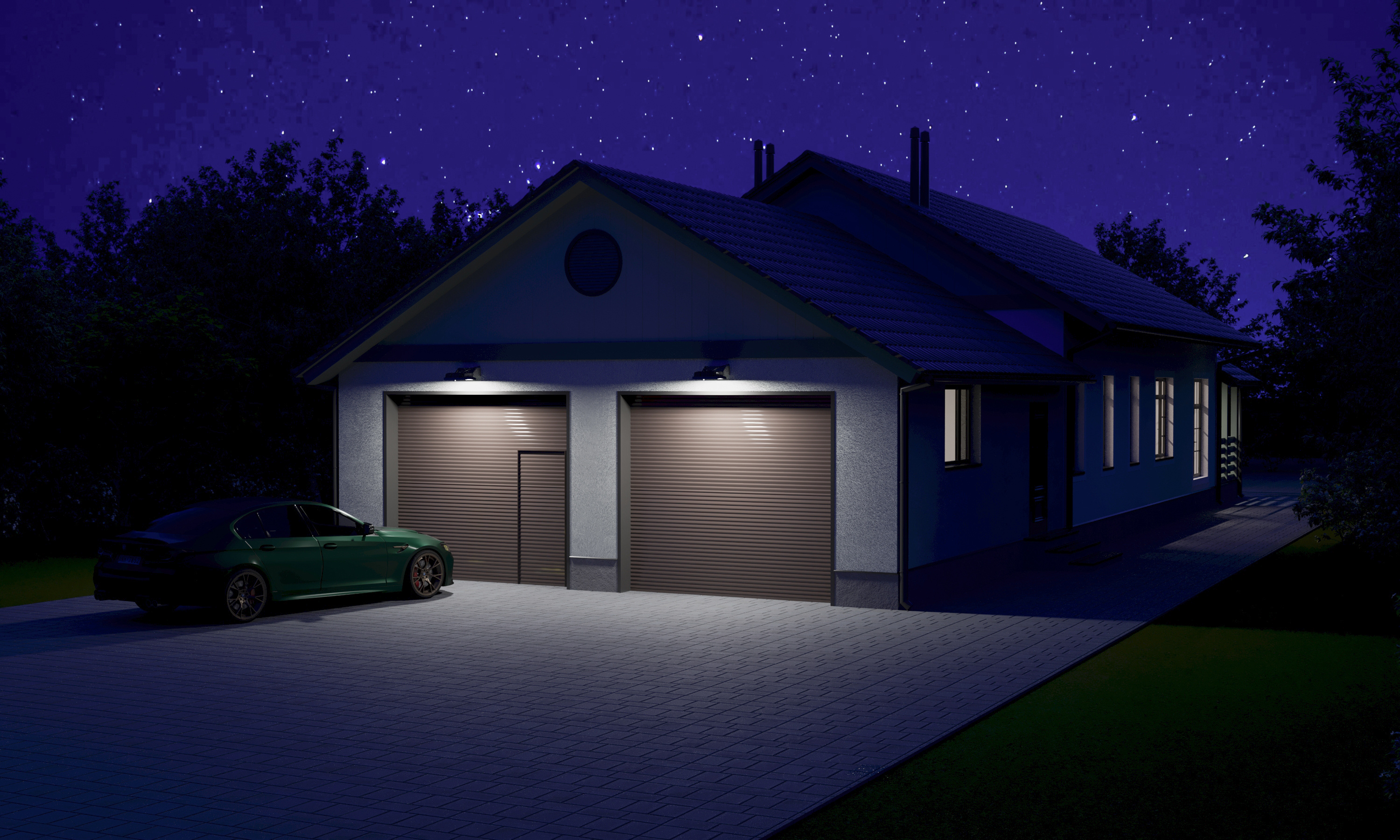 Проект фасада загородного дома в .Новосибирске