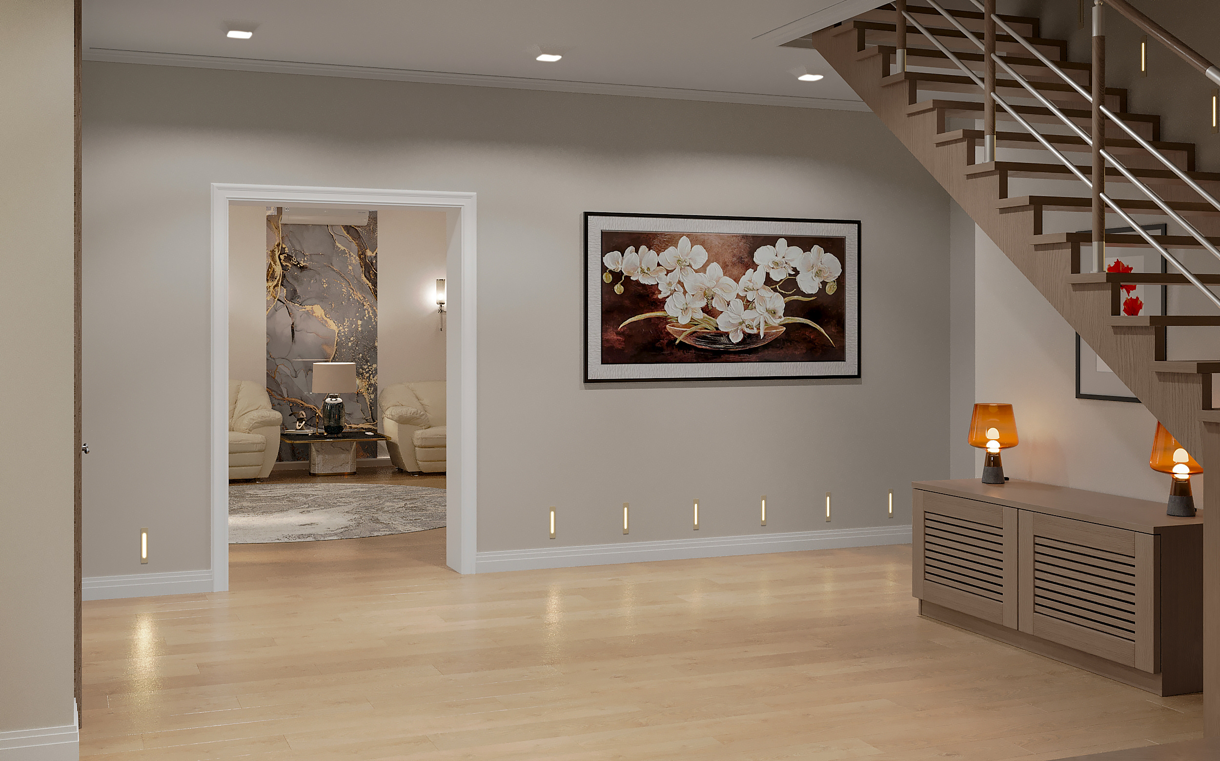 Проект прихожей в  загородном доме