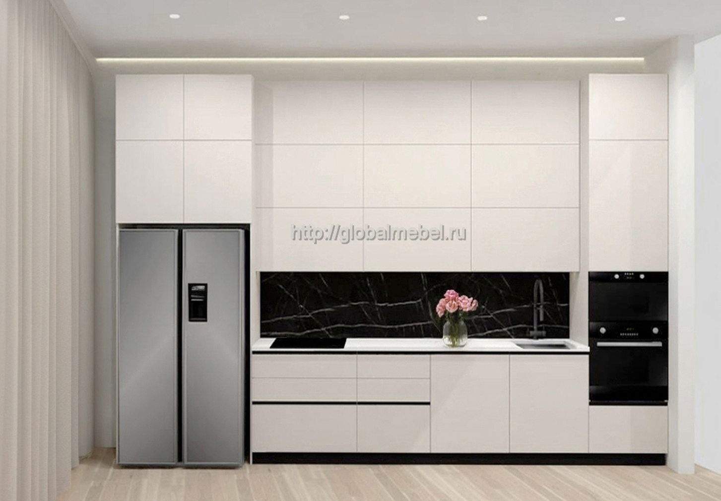 Обложка проекта: Кухня Белый Gola из ЛДСП
