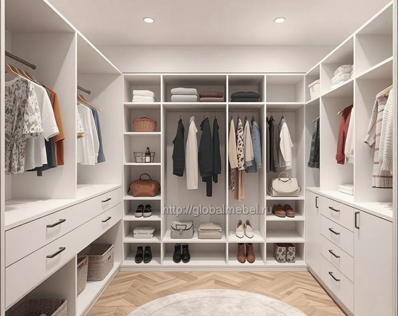 Обложка проекта: Гардеробная из ЛДСП Egger Белый Премиум