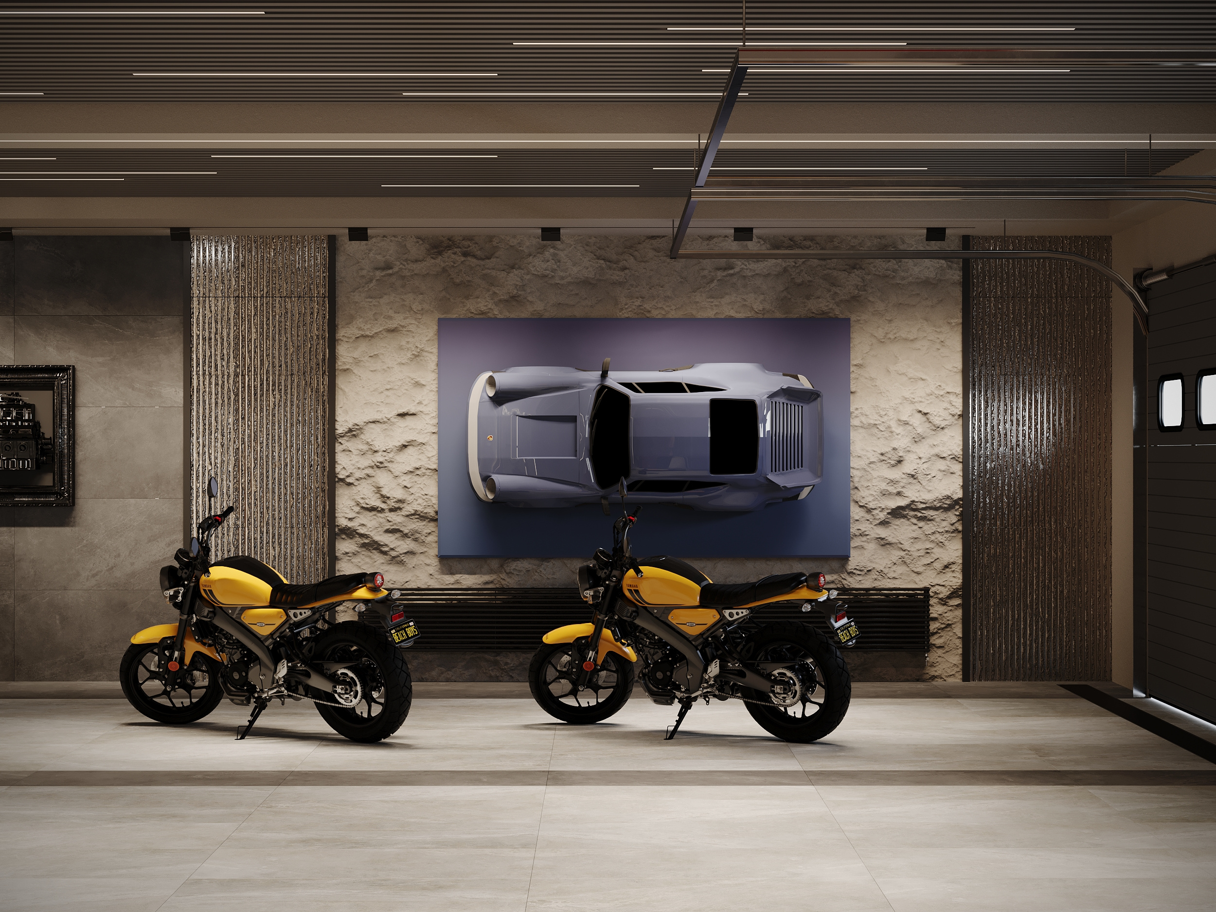 Дизайн интерьера гаража - 1 этаж  —  360 м²