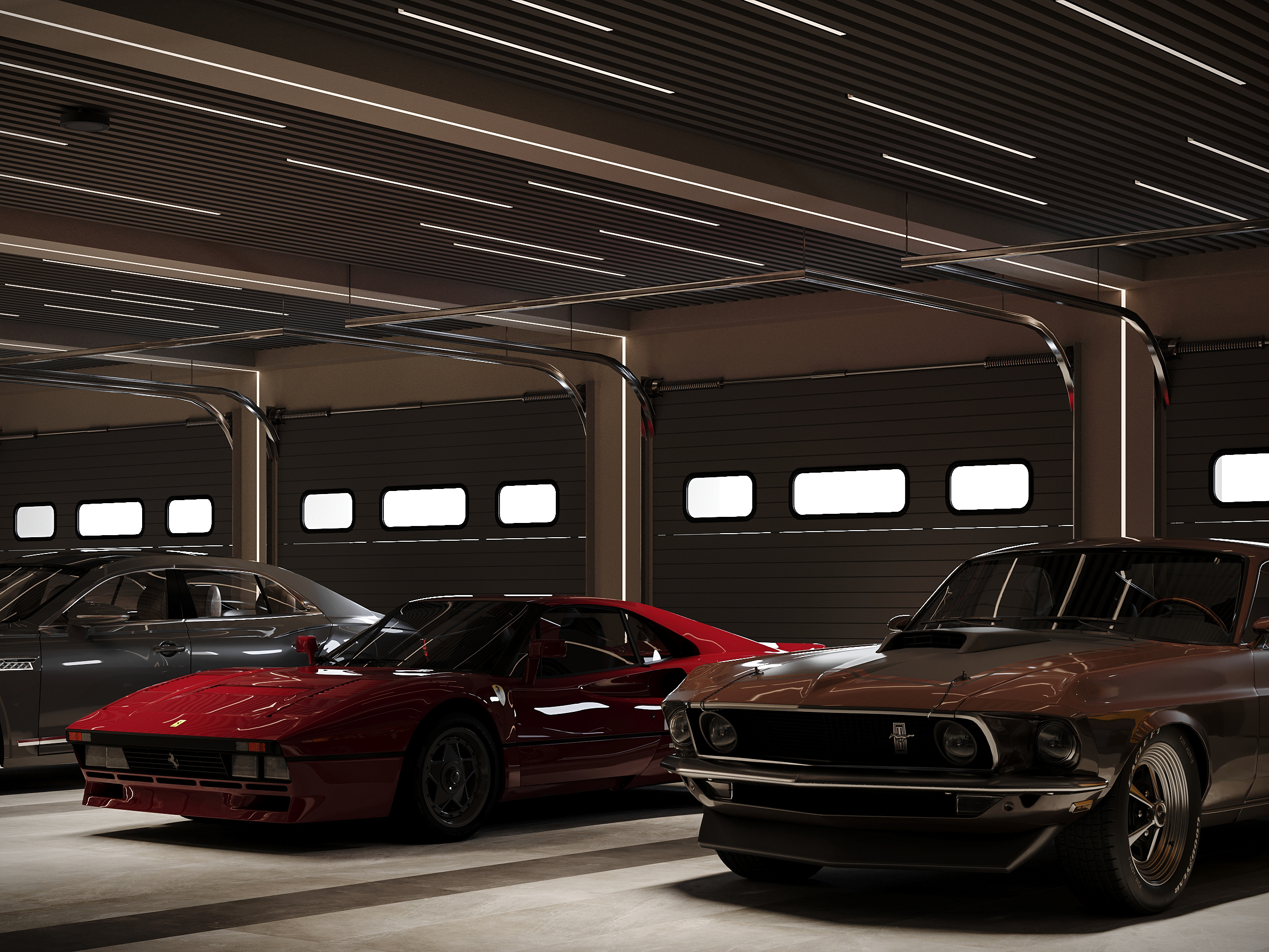 Дизайн интерьера гаража - 1 этаж  —  360 м²