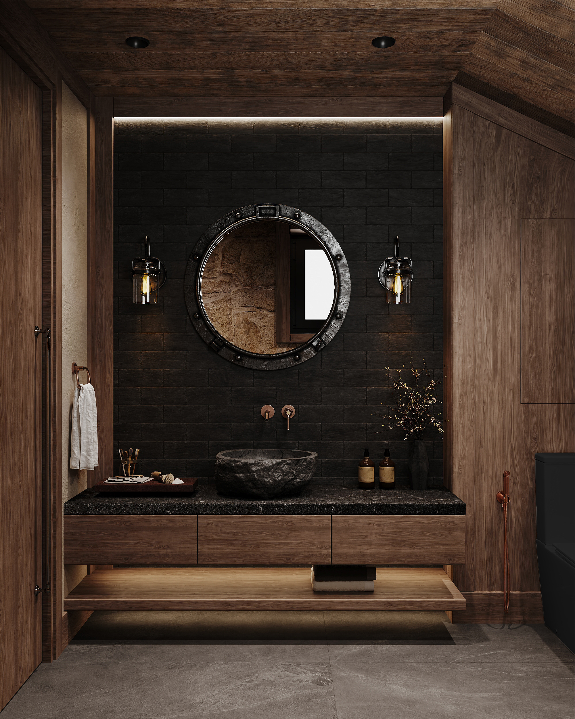 Дизайн интерьера гаража - 2 этаж  —  390 м²