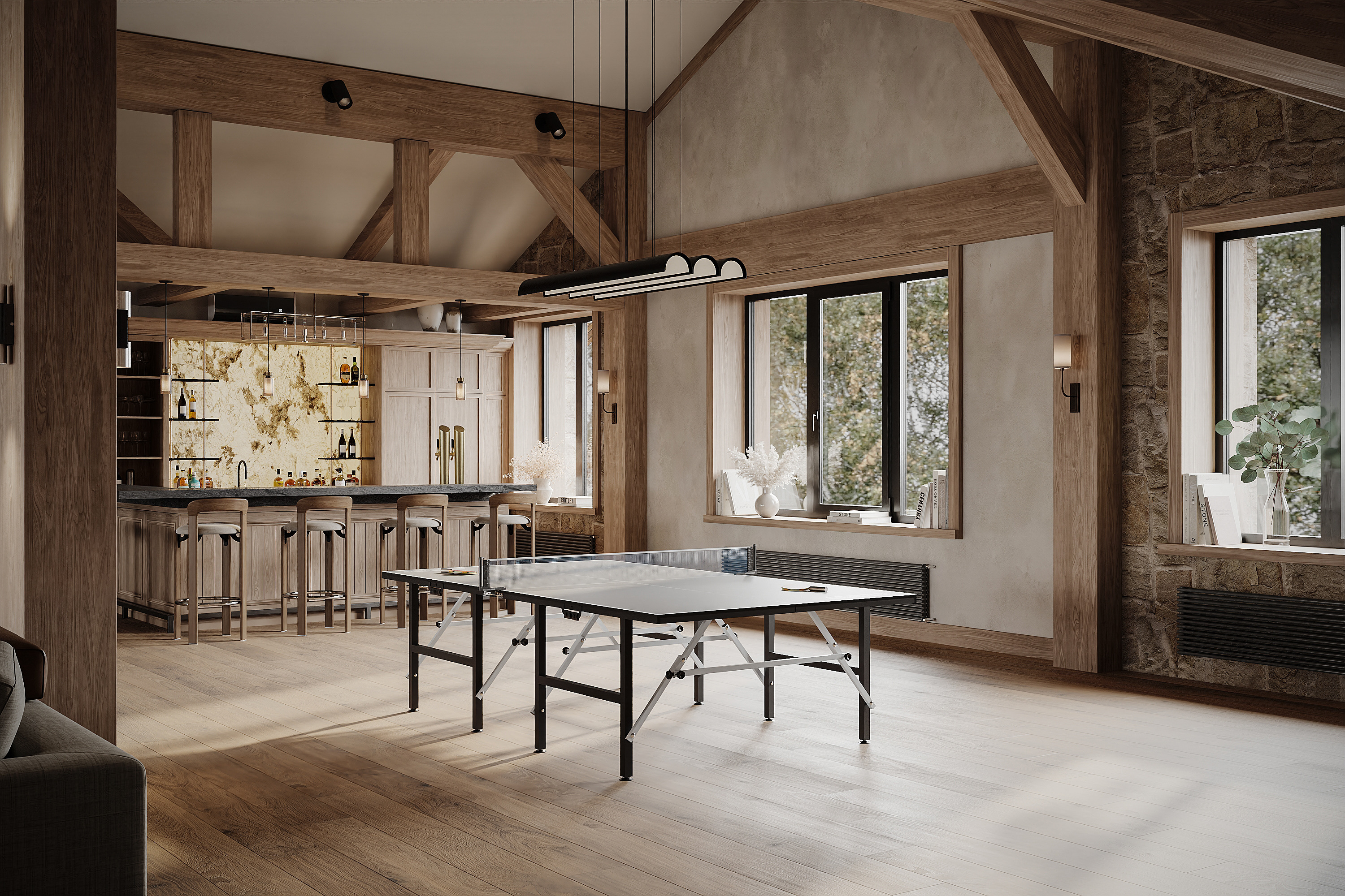 Дизайн интерьера гаража - 2 этаж  —  390 м²