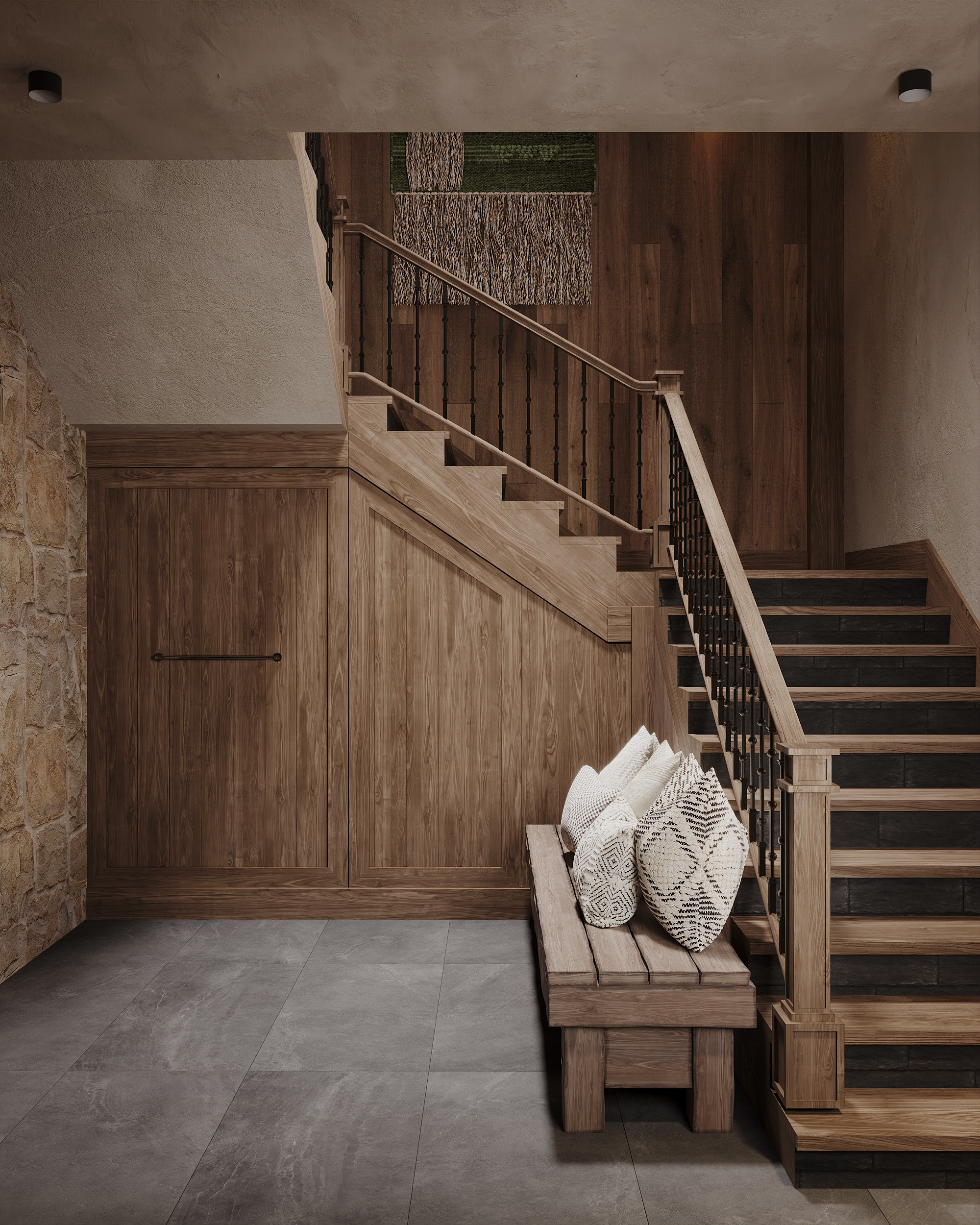 Дизайн интерьера гаража - 2 этаж  —  390 м²