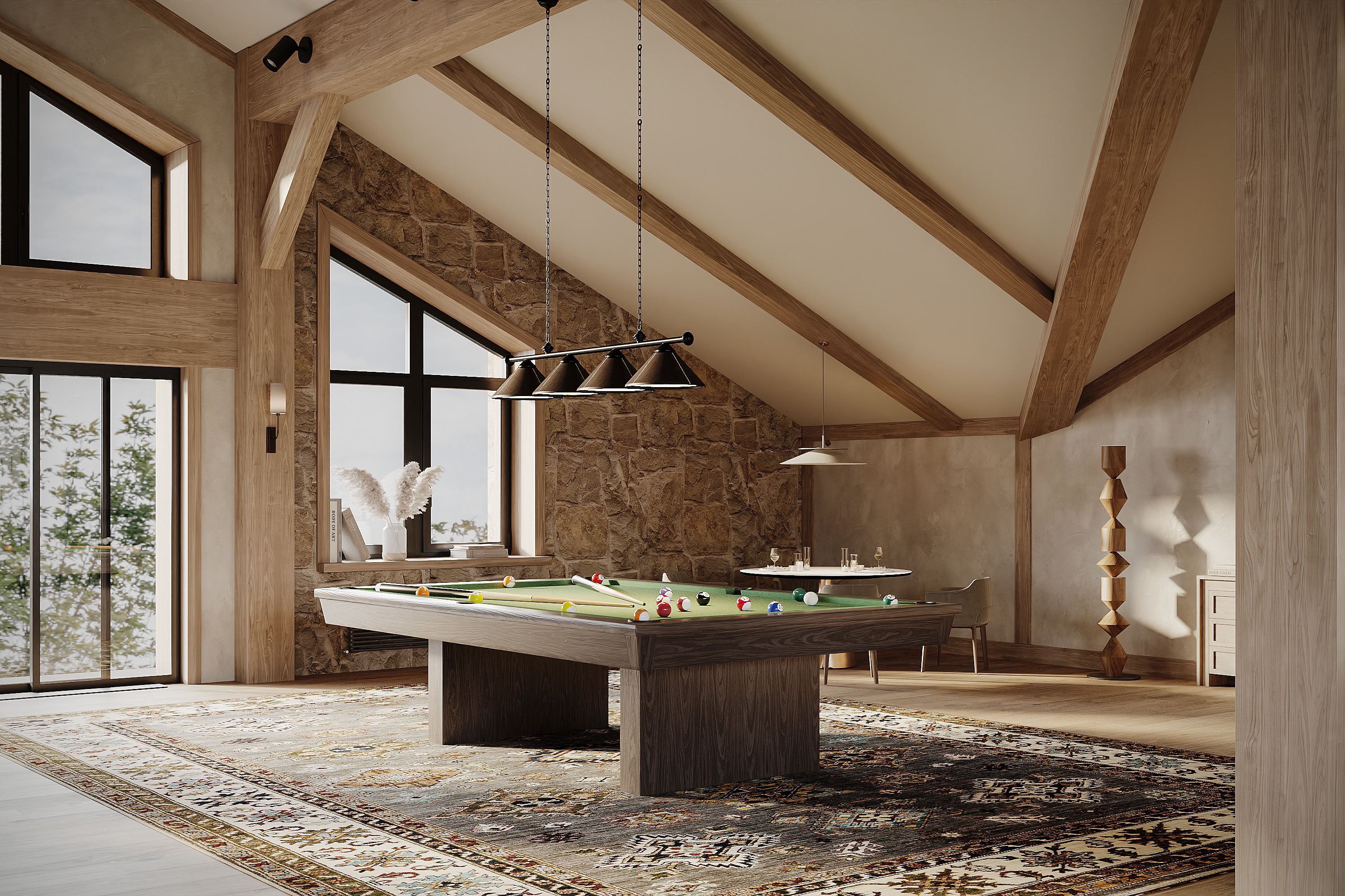 Дизайн интерьера гаража - 2 этаж  —  390 м²