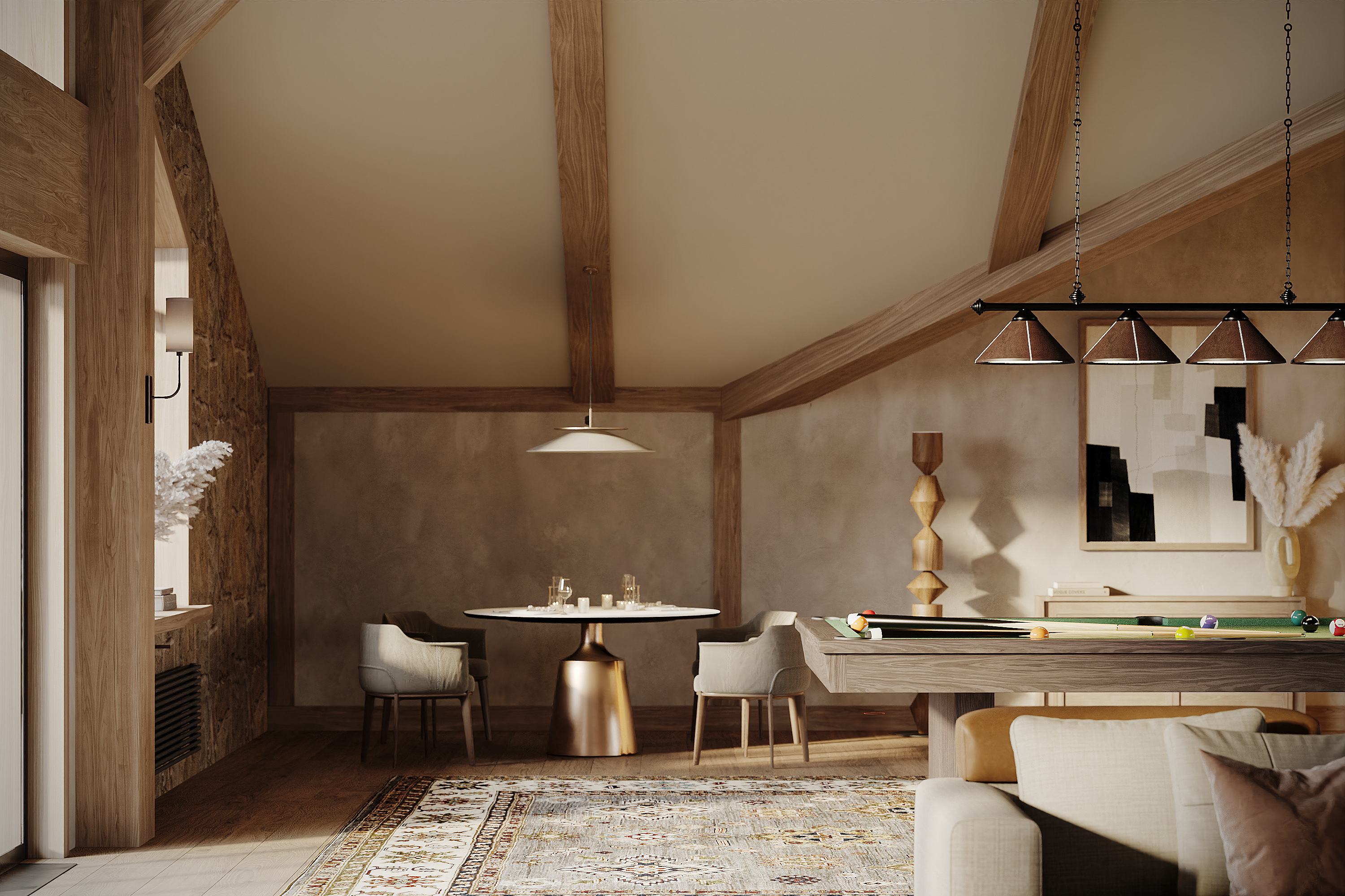 Дизайн интерьера гаража - 2 этаж  —  390 м²