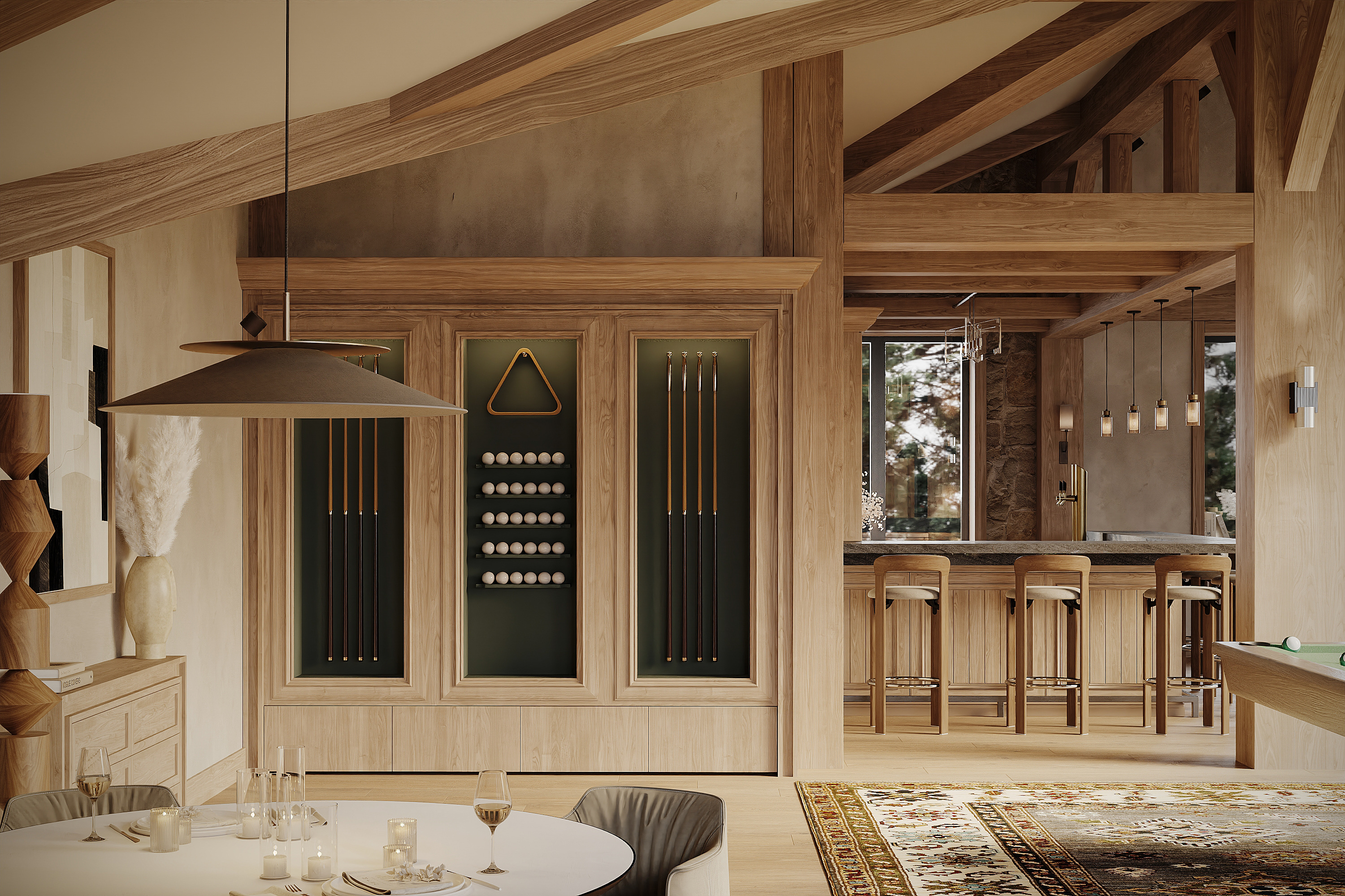 Дизайн интерьера гаража - 2 этаж  —  390 м²