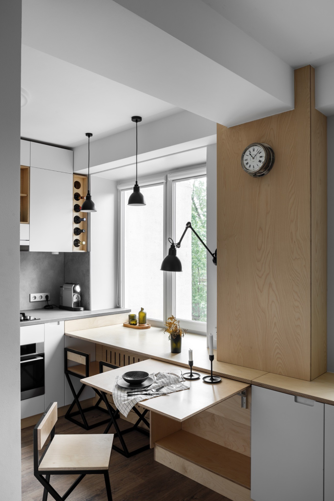 Функциональная кухня 6 кв.м для квартиры в брежневке