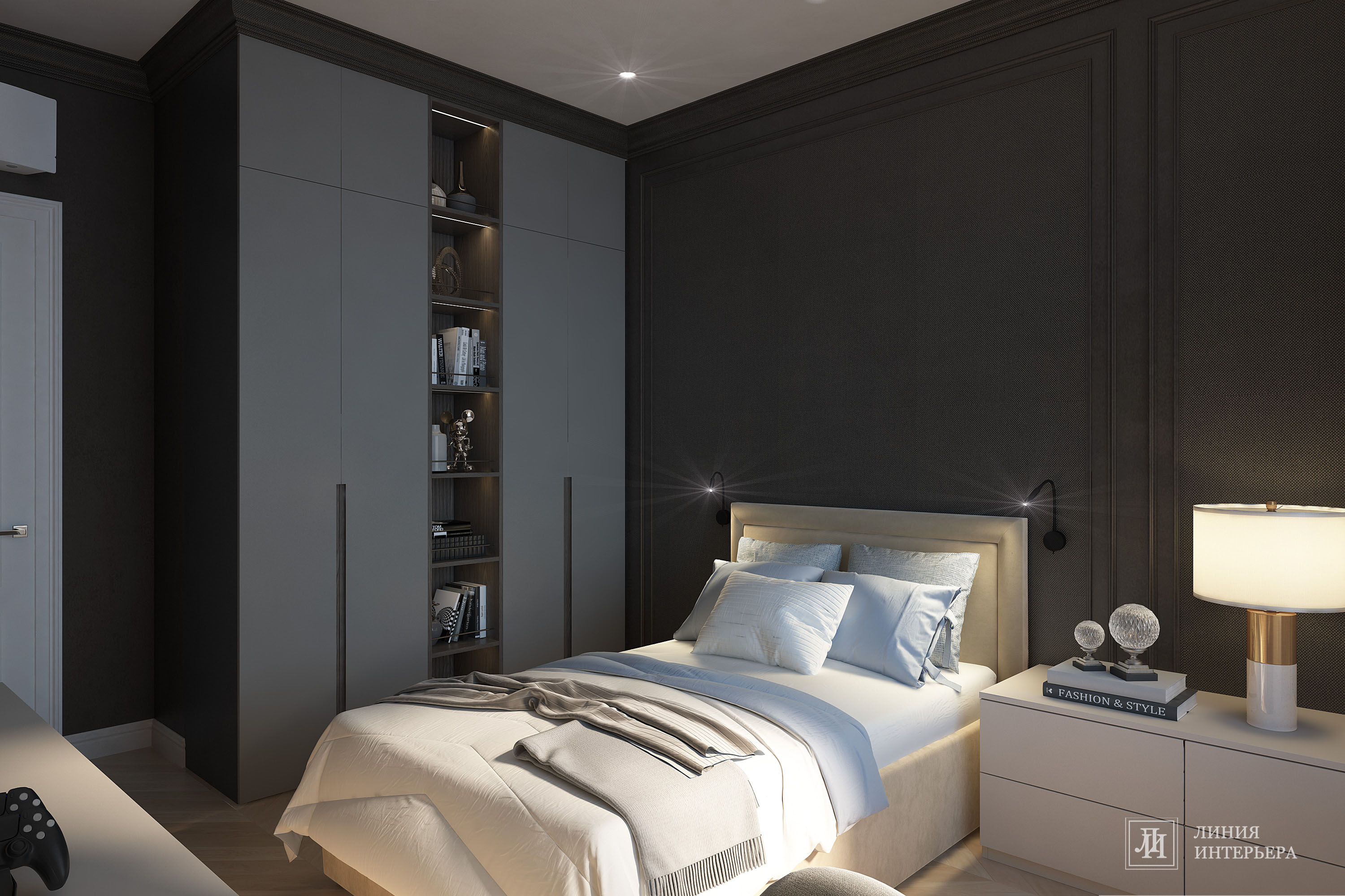 Дизайн квартиры в светлых тонах, современная классика