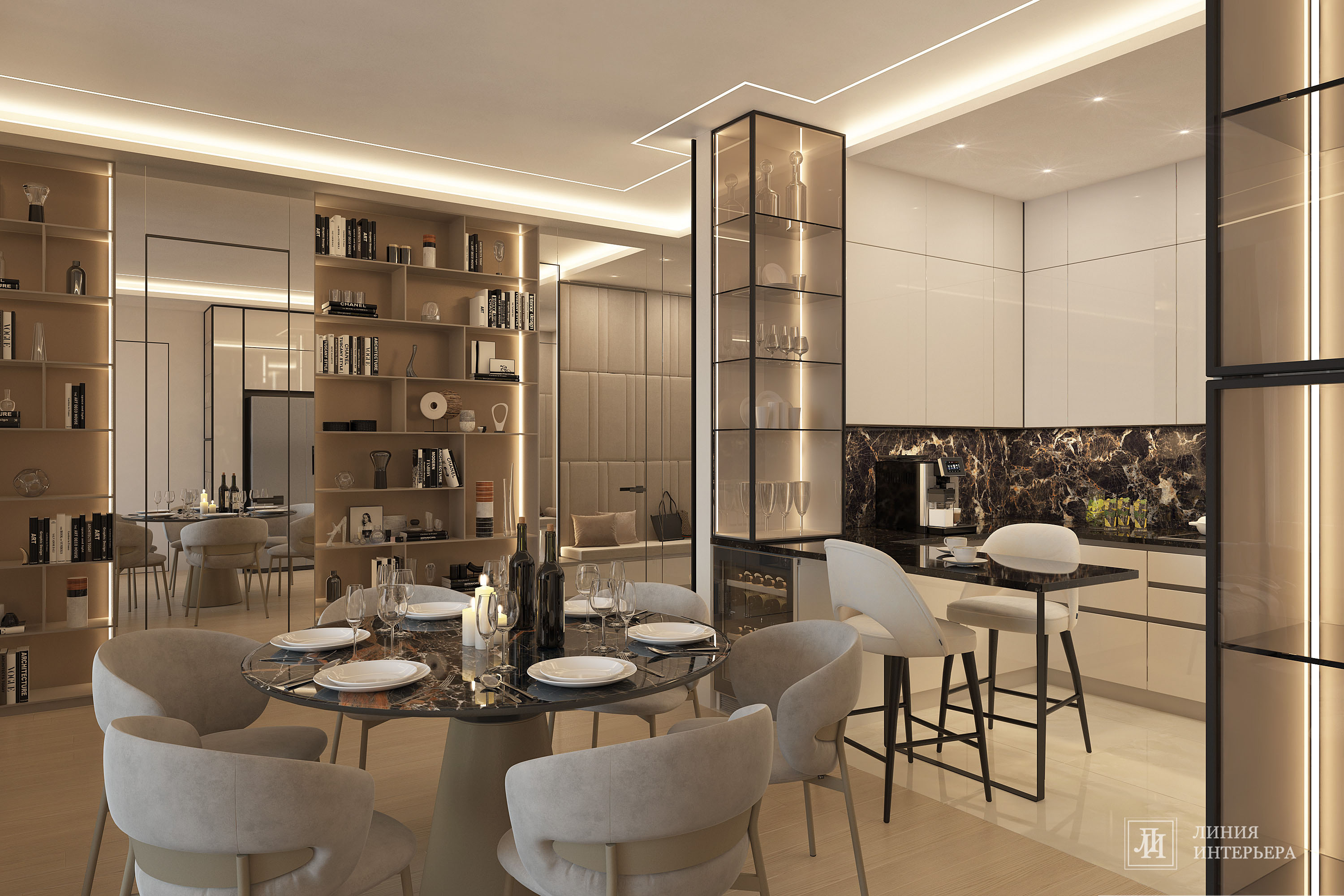 Дизайн квартиры в современном стиле в светлых тонах