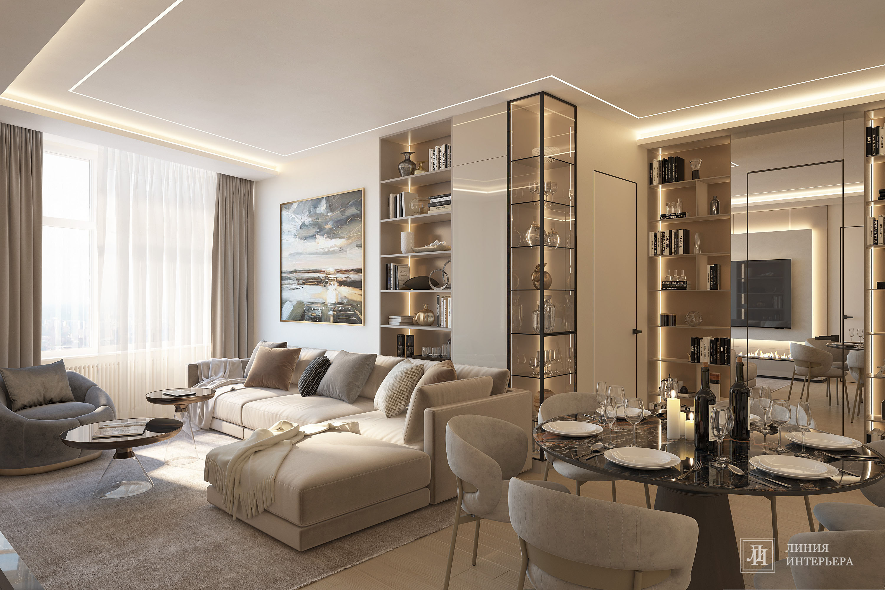 Дизайн квартиры в современном стиле в светлых тонах