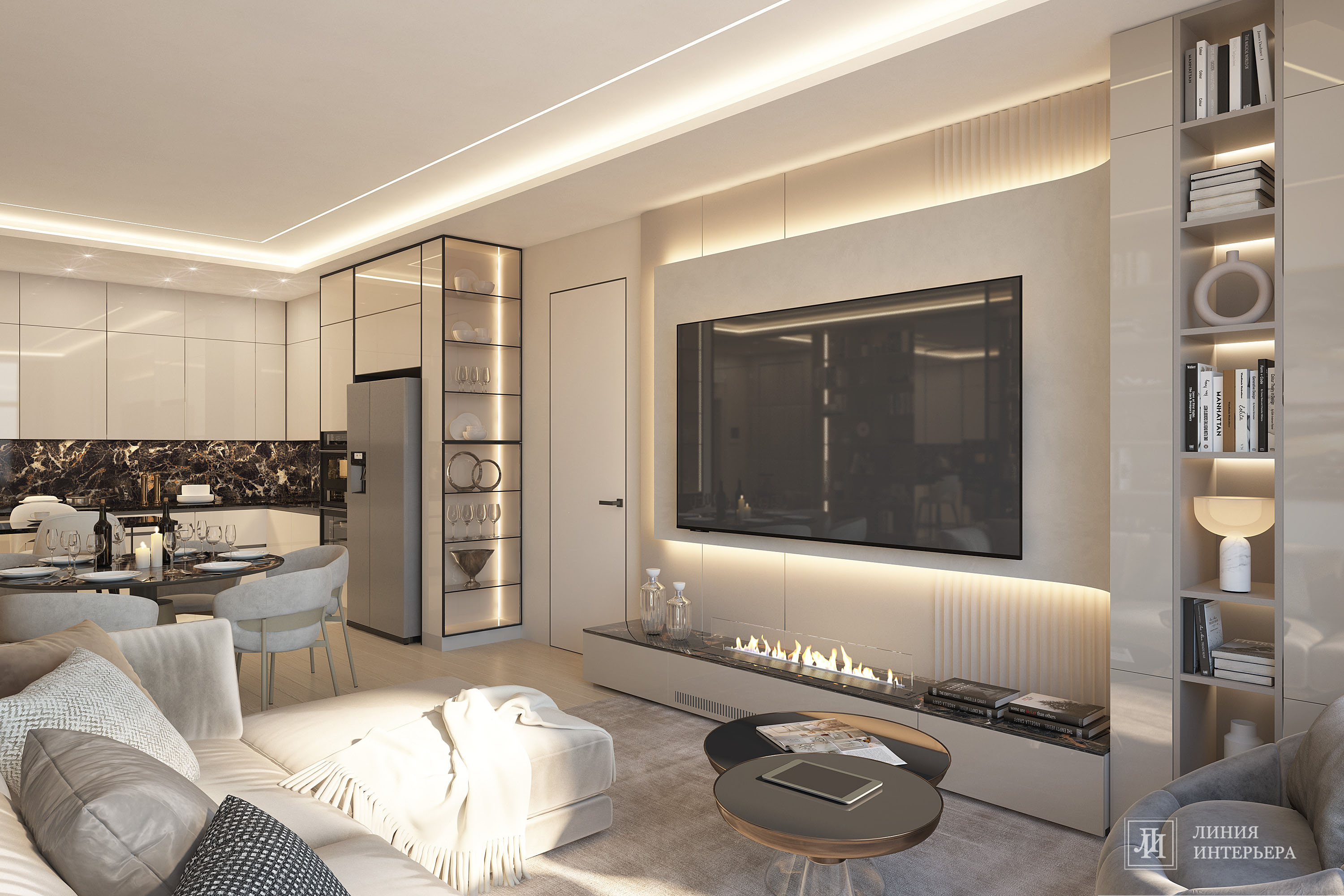 Дизайн квартиры в современном стиле в светлых тонах