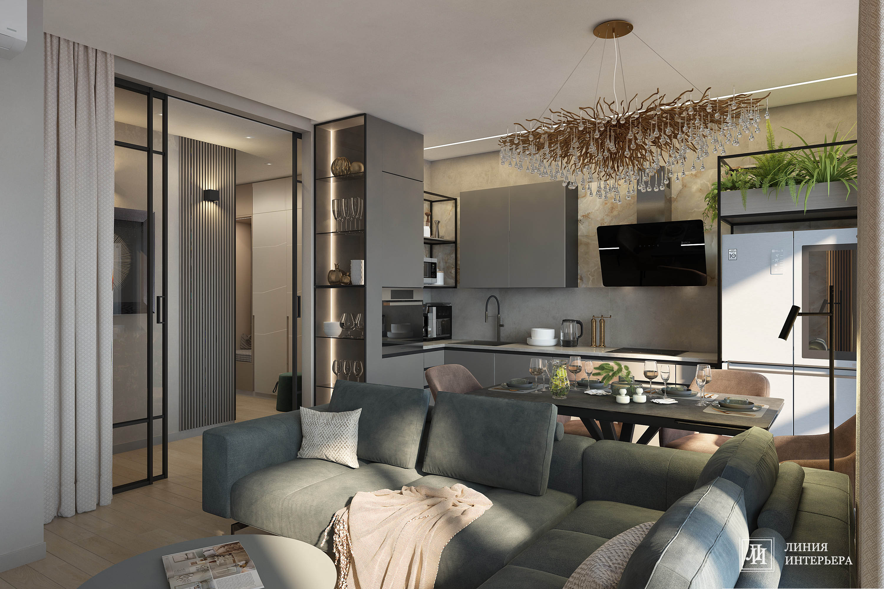 Интерьер квартиры в ЖК Фили Сити