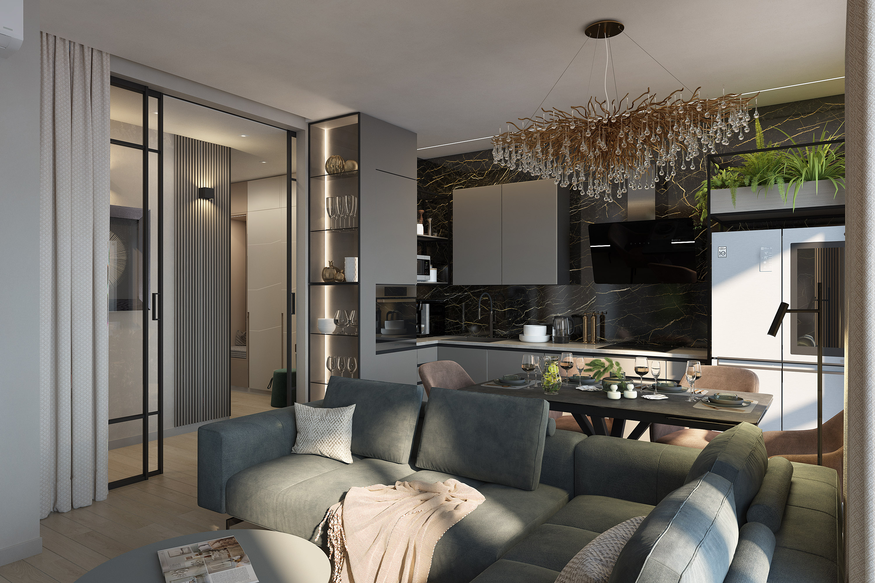 Интерьер квартиры в ЖК Фили Сити