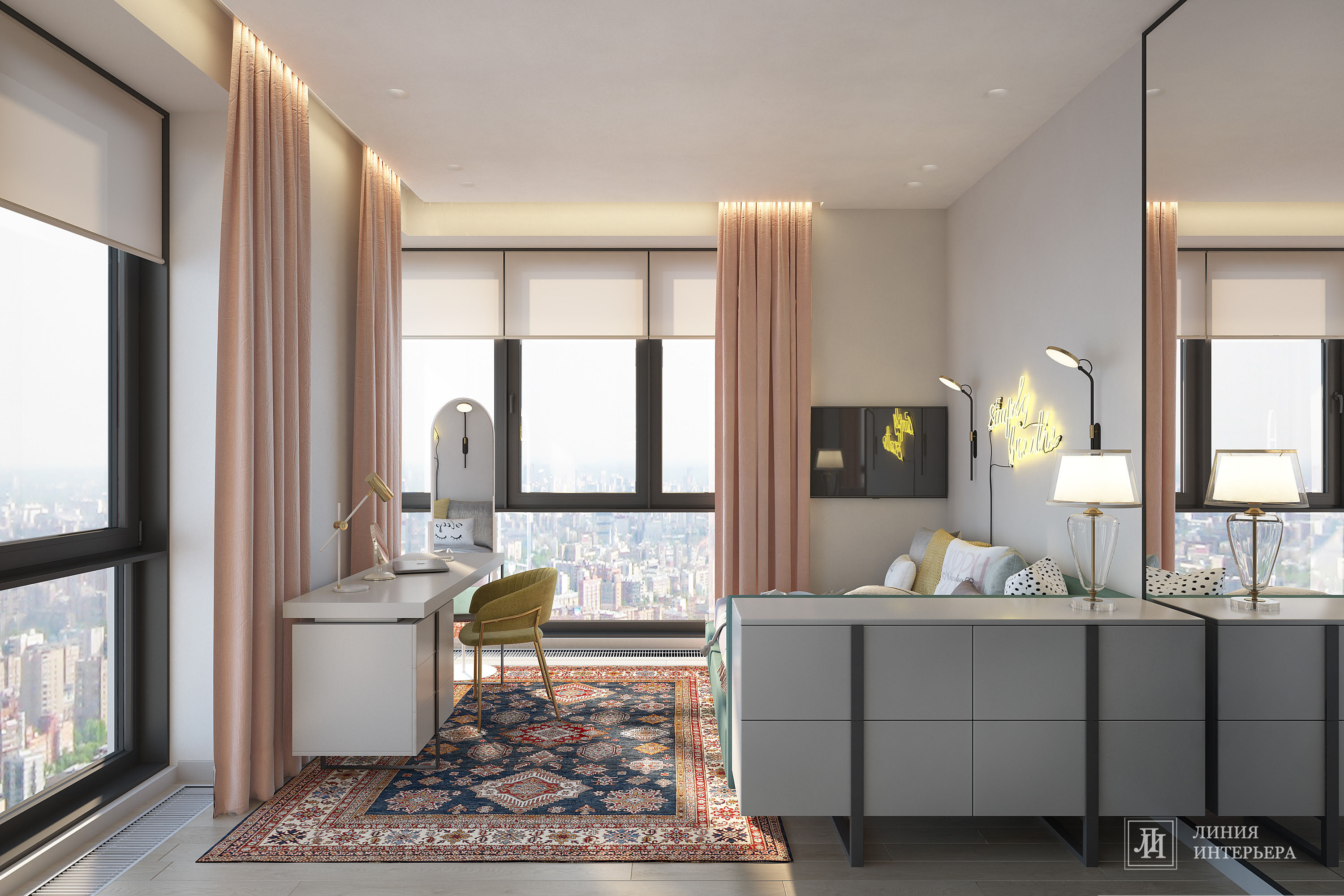 Интерьер квартиры в ЖК Фили Сити