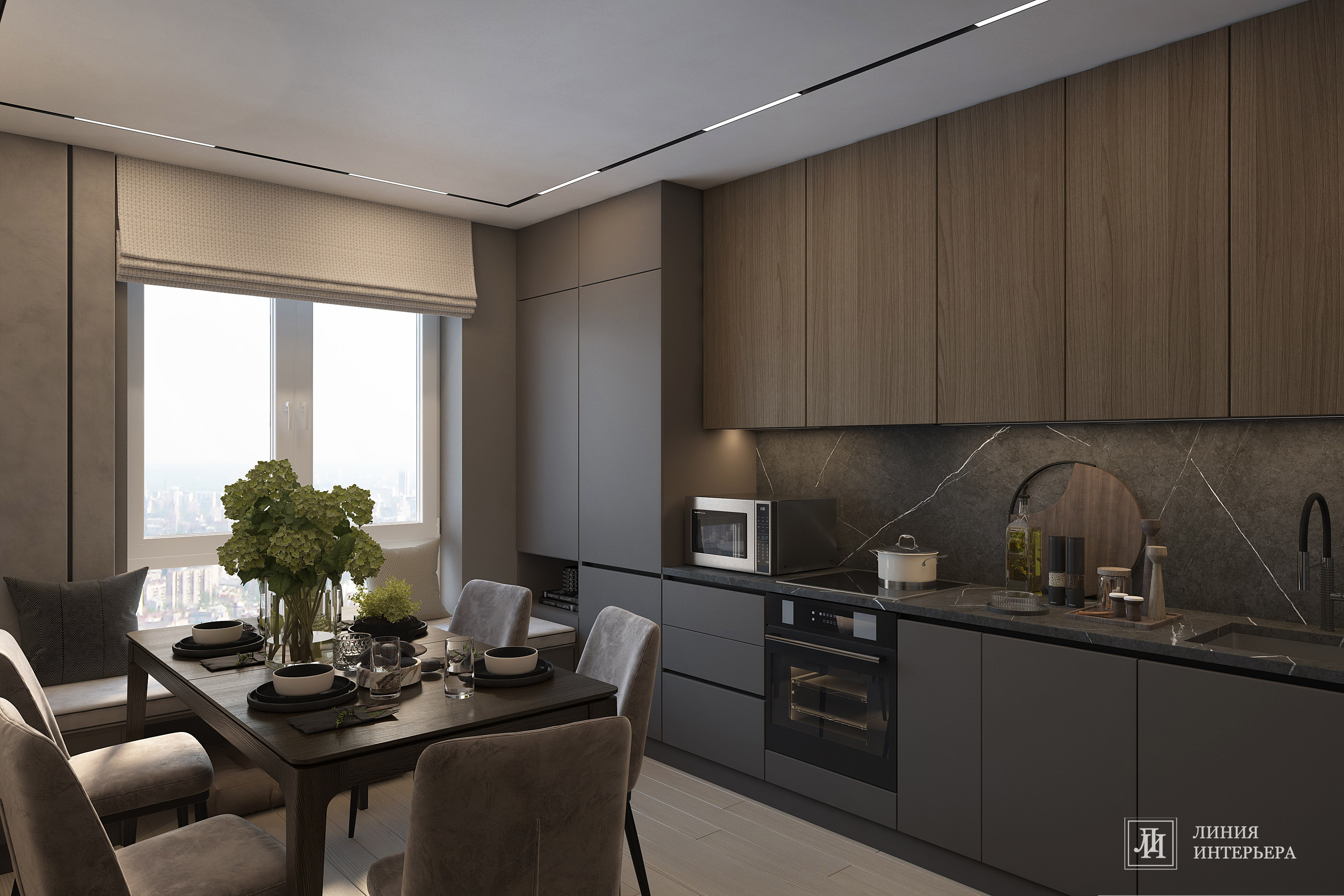 Обложка проекта: Дизайн однокомнатной квартиры