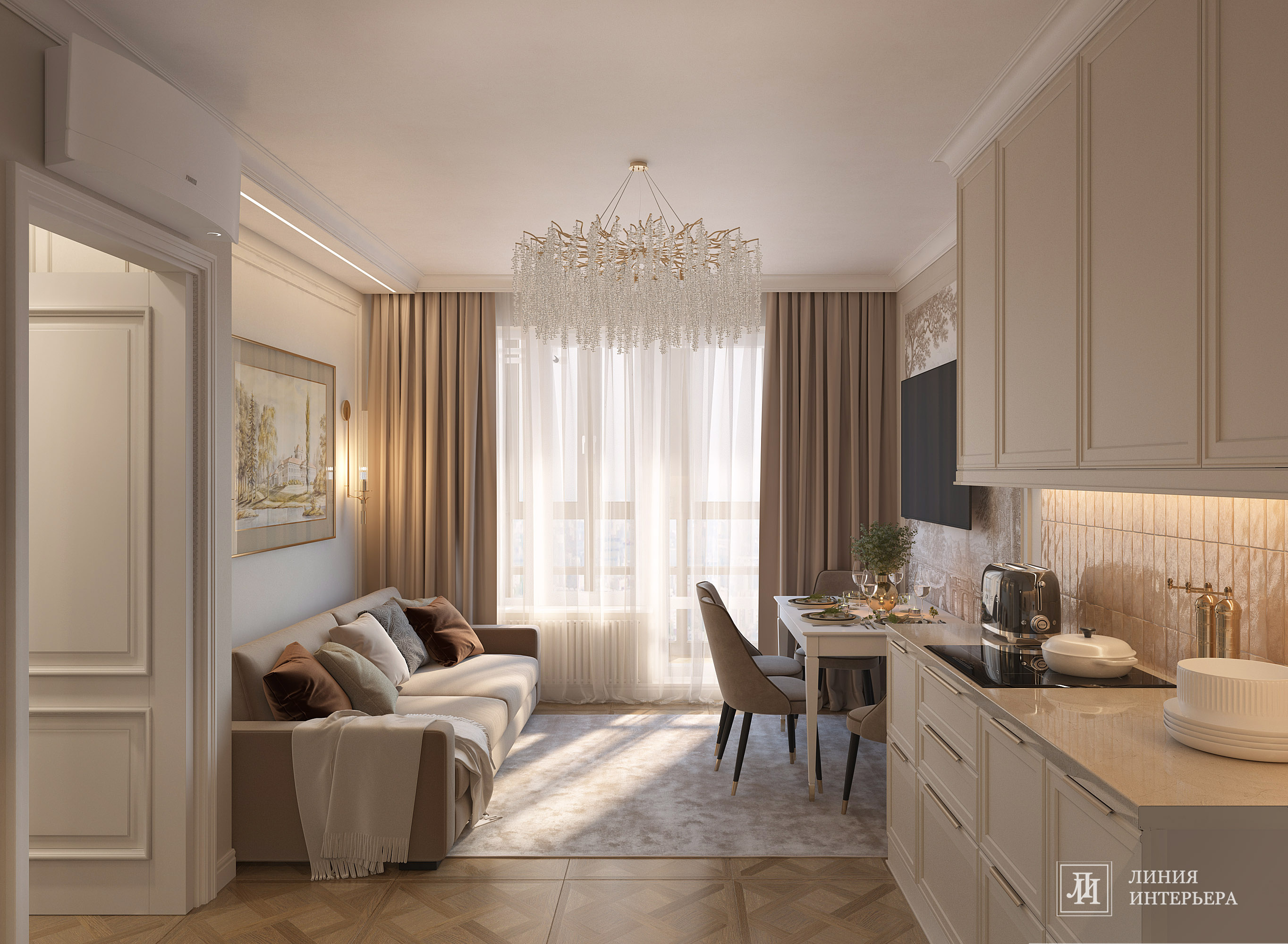 Дизайн квартиры в ЖК Аквилон