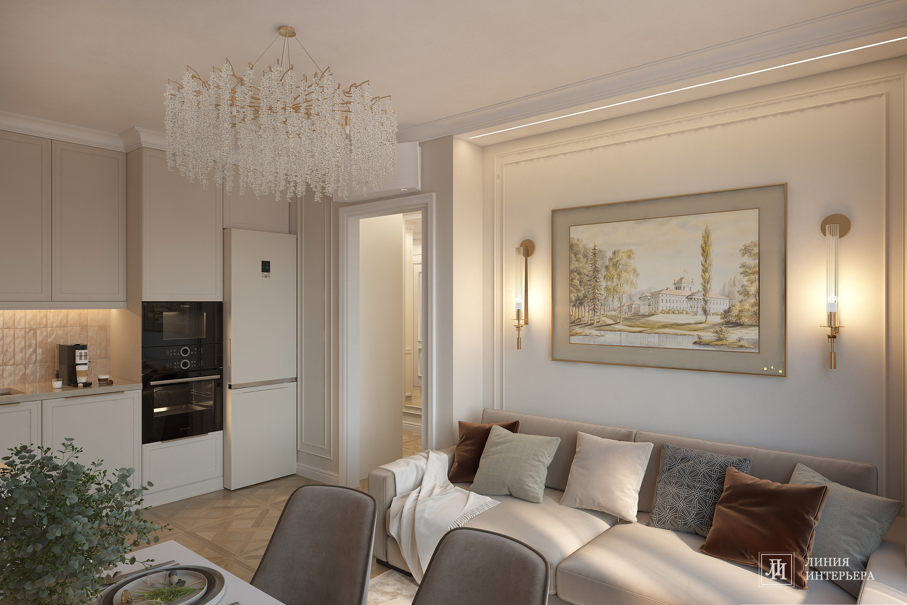 Дизайн квартиры в ЖК Аквилон