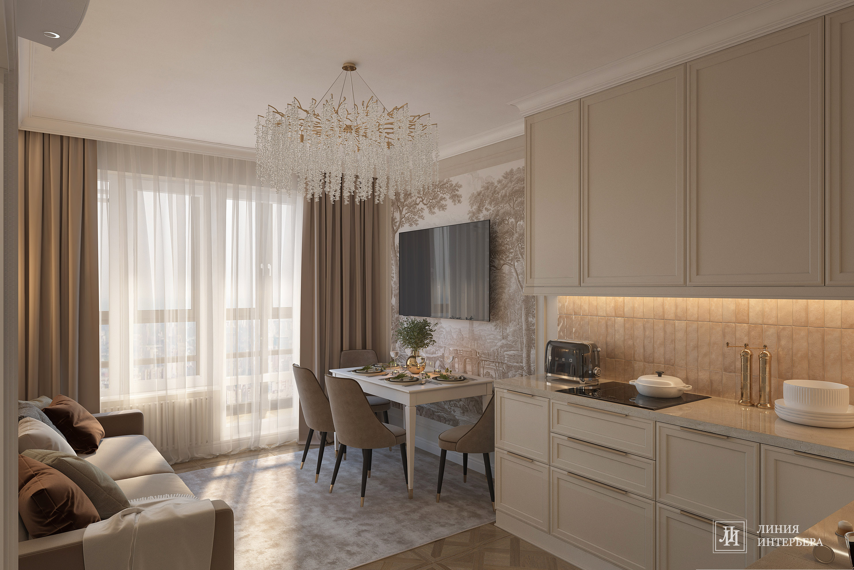 Дизайн квартиры в ЖК Аквилон