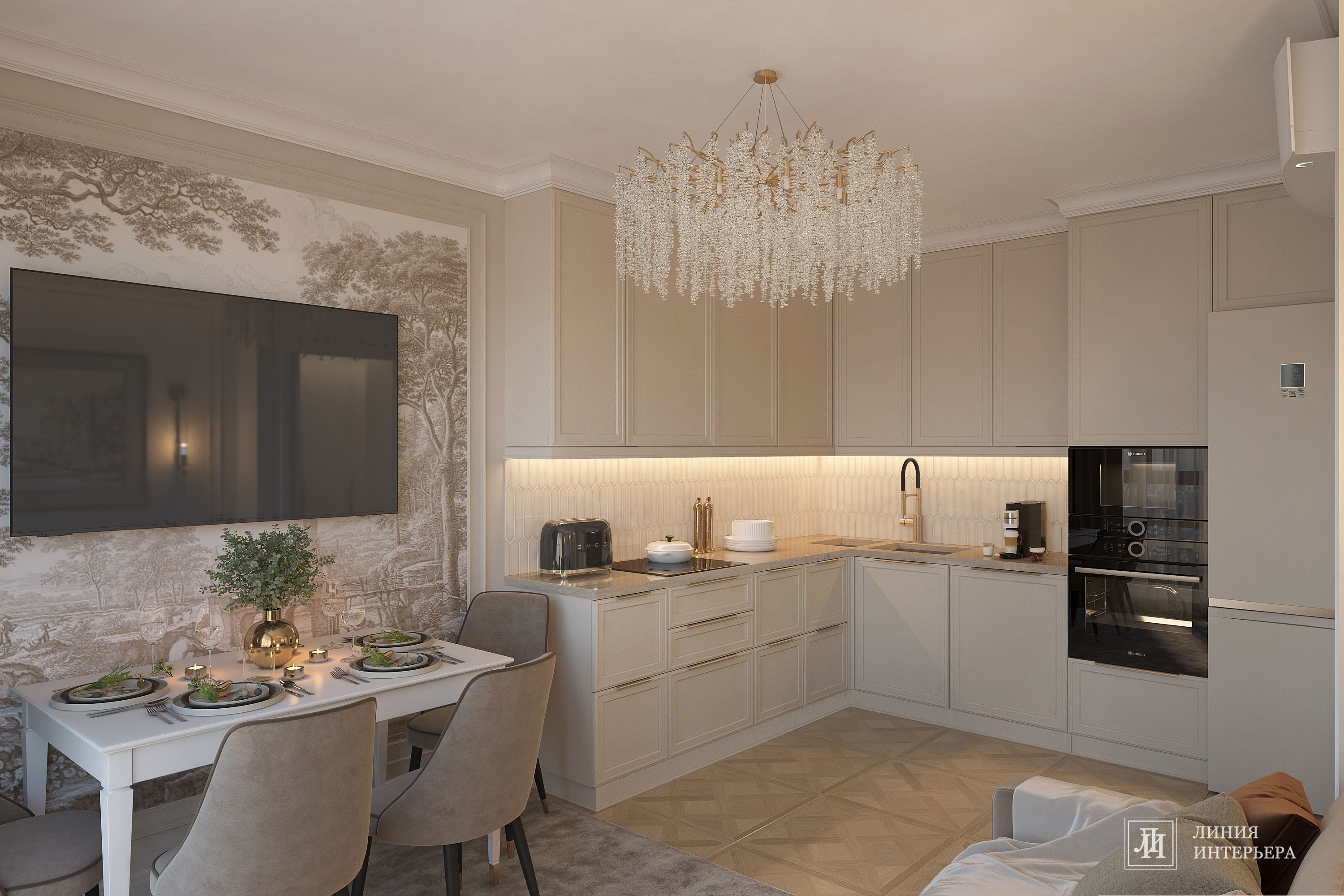 Дизайн квартиры в ЖК Аквилон