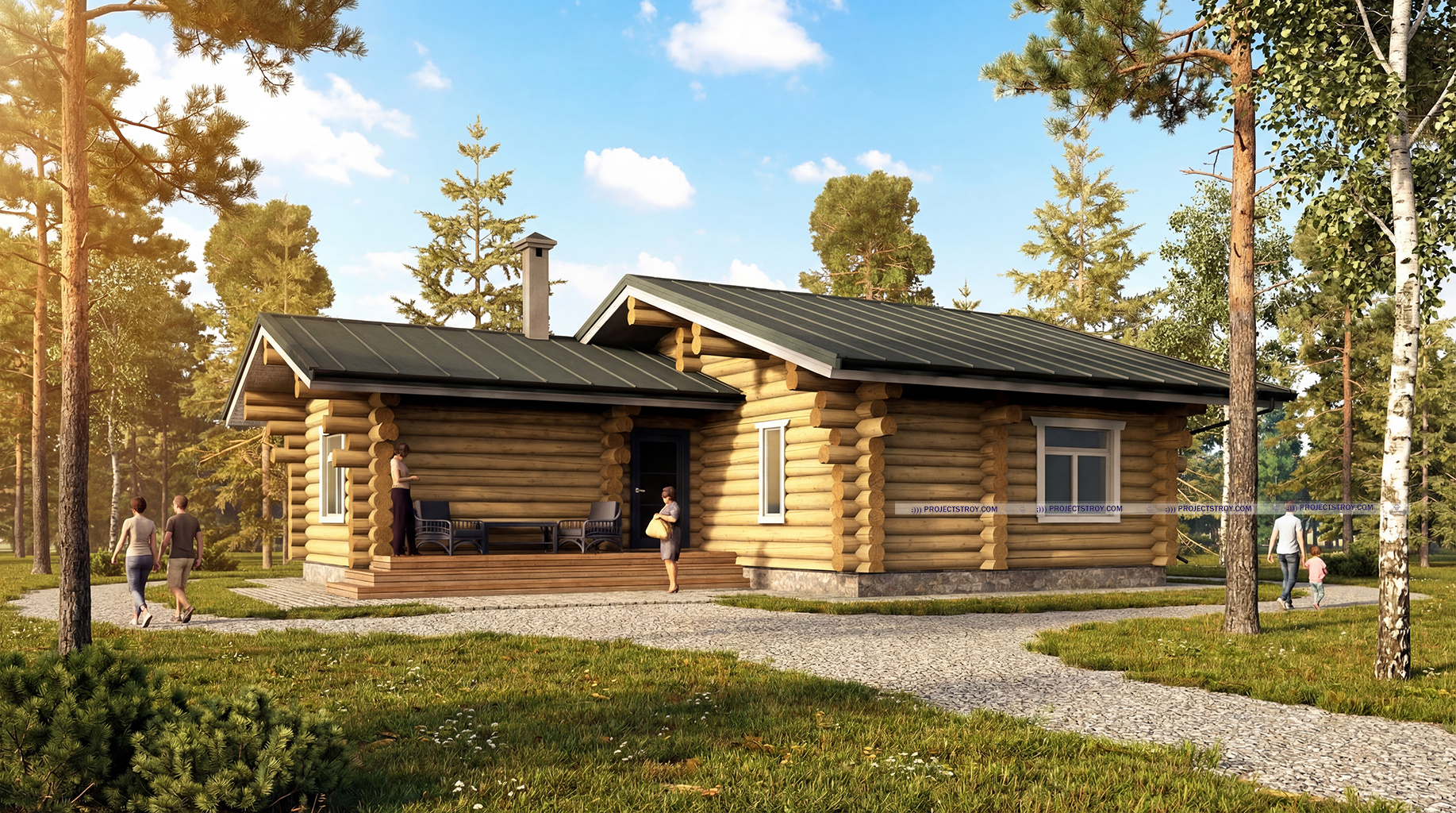 Обложка проекта: Г-образный одноэтажный проект