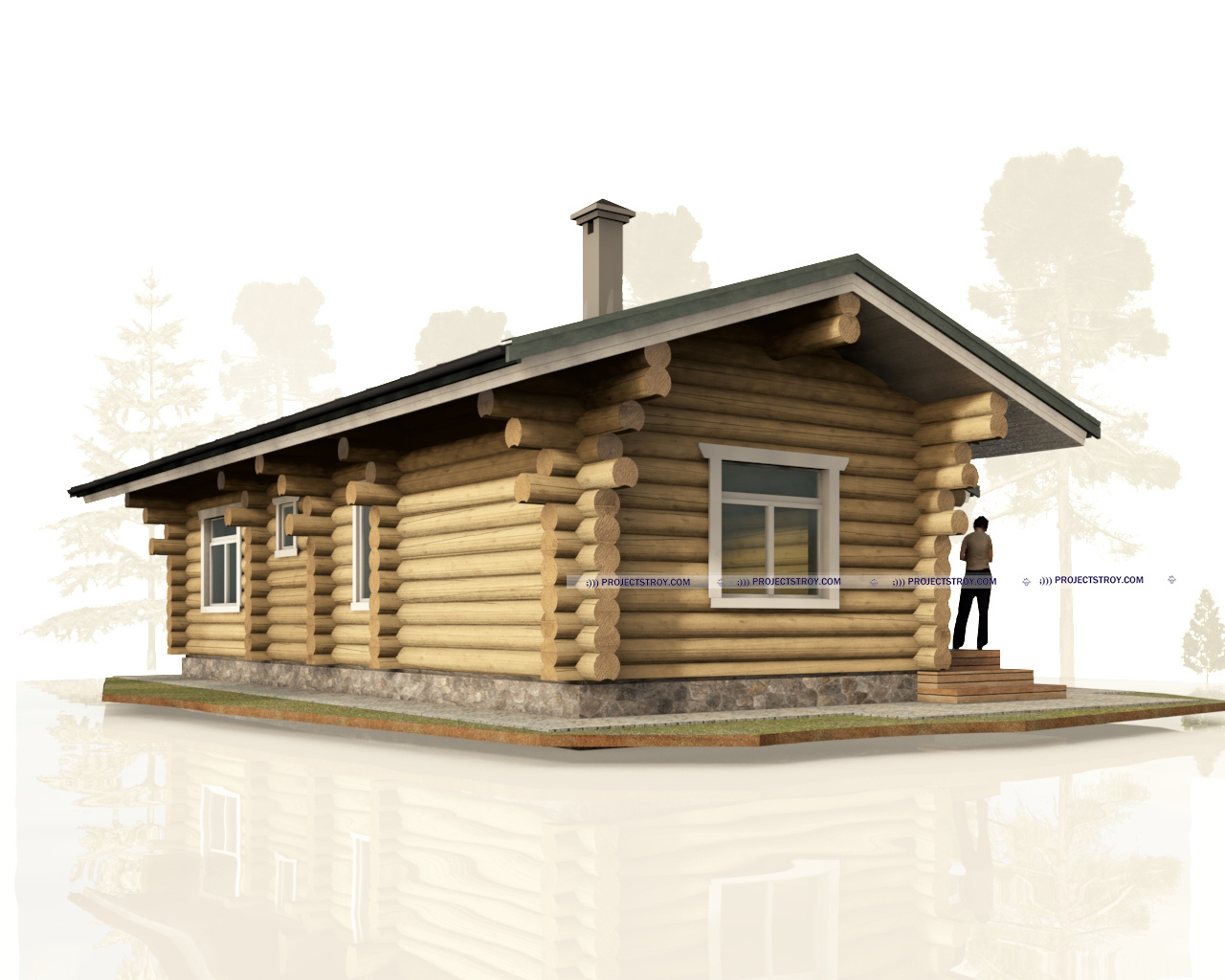 Г-образный одноэтажный проект