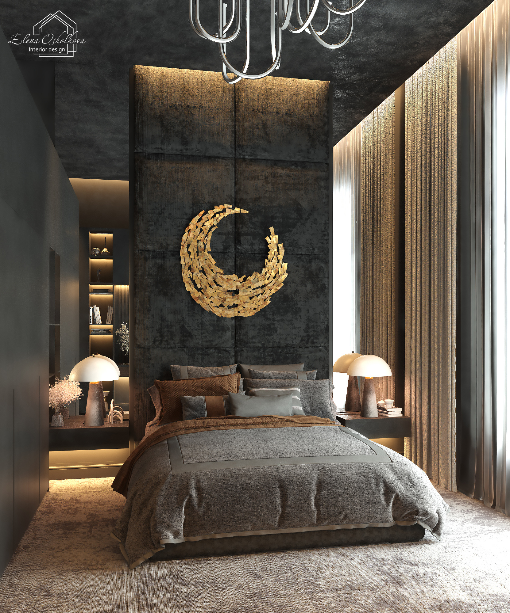 Обложка проекта: Золотая Луна: интерьер ночи