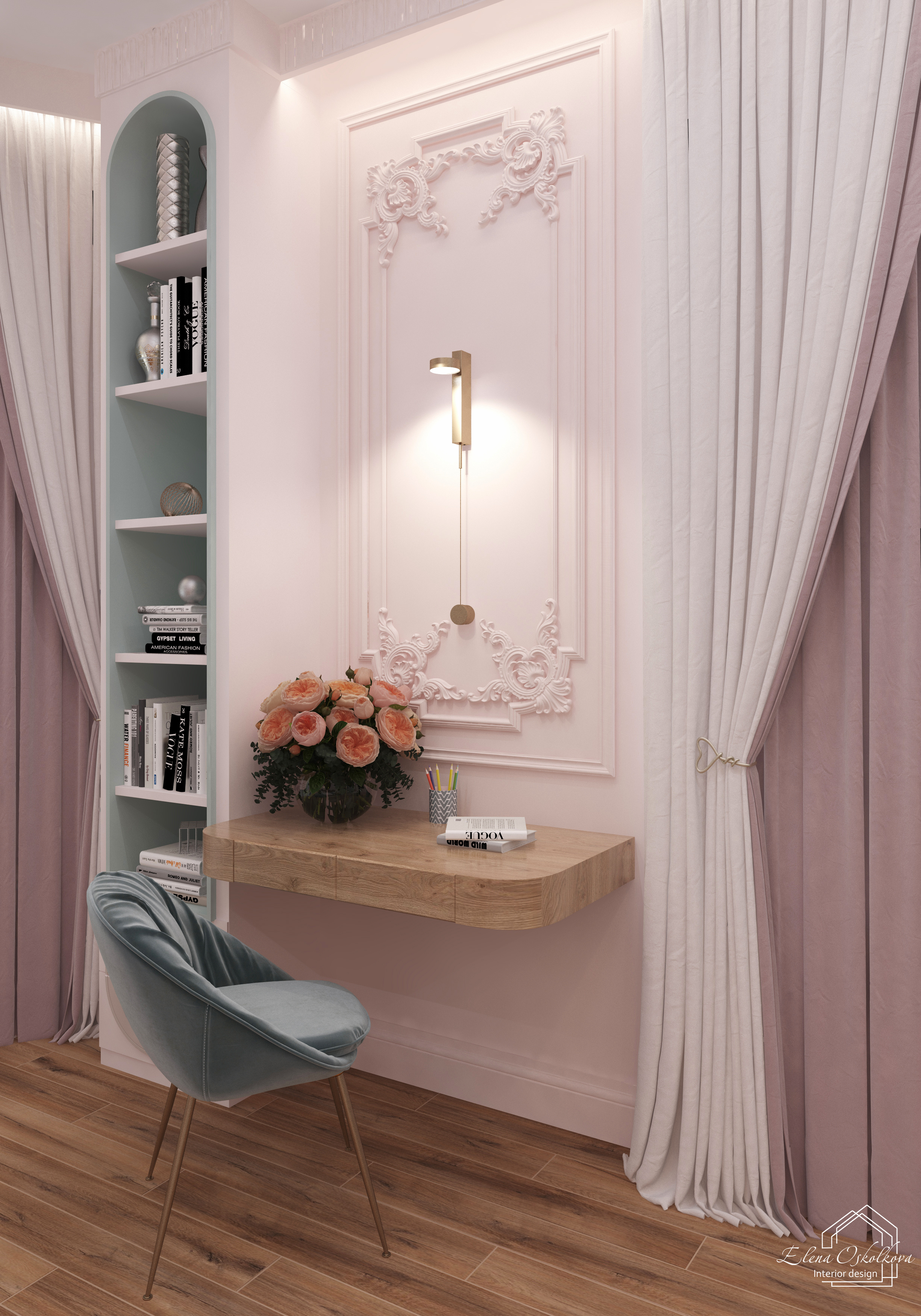 Обложка проекта: 🎀 Детская комната для девочки в нежных тонах 🎀