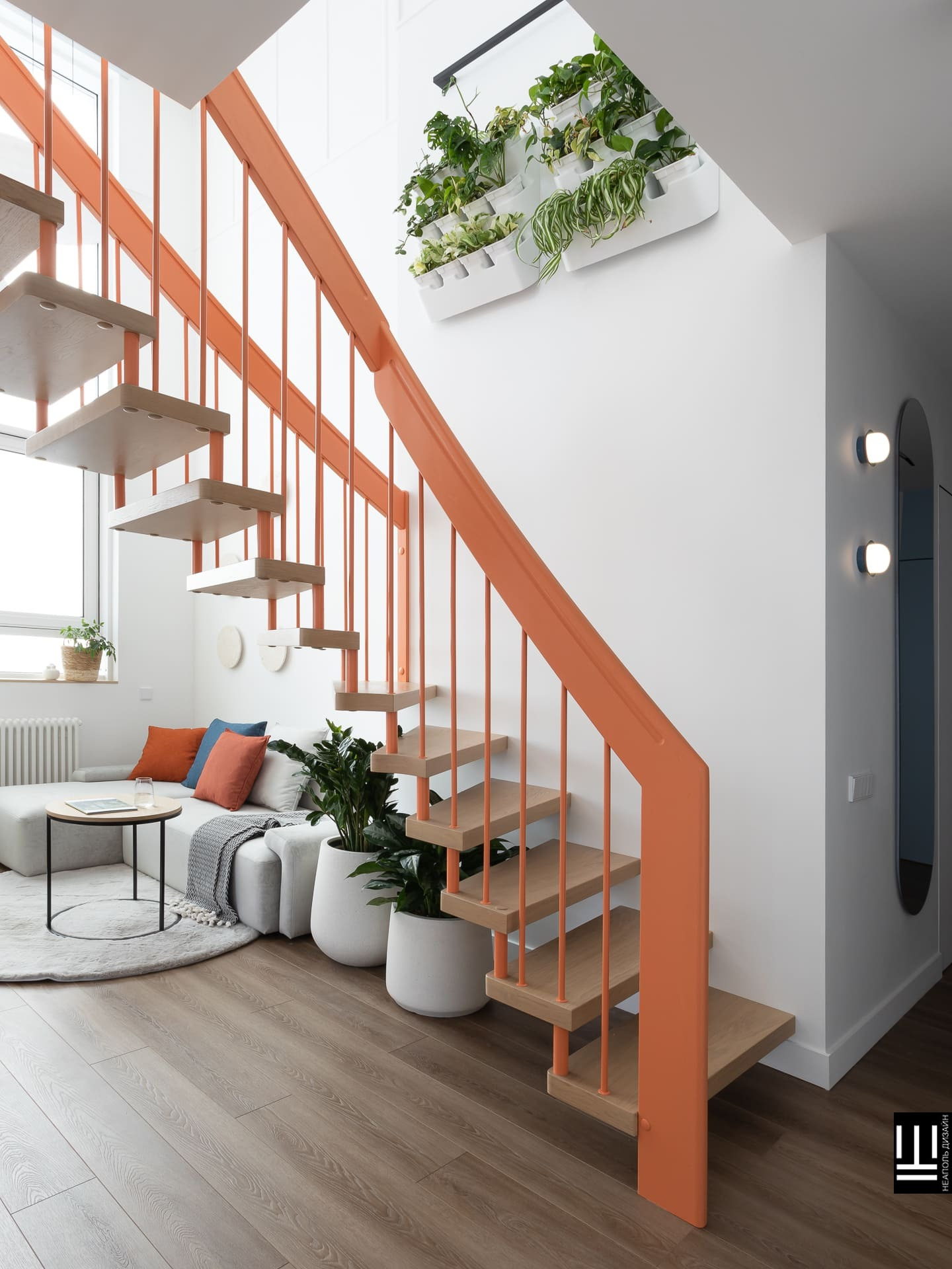 Двухуровневая квартира с характером | современный дизайн интерьера