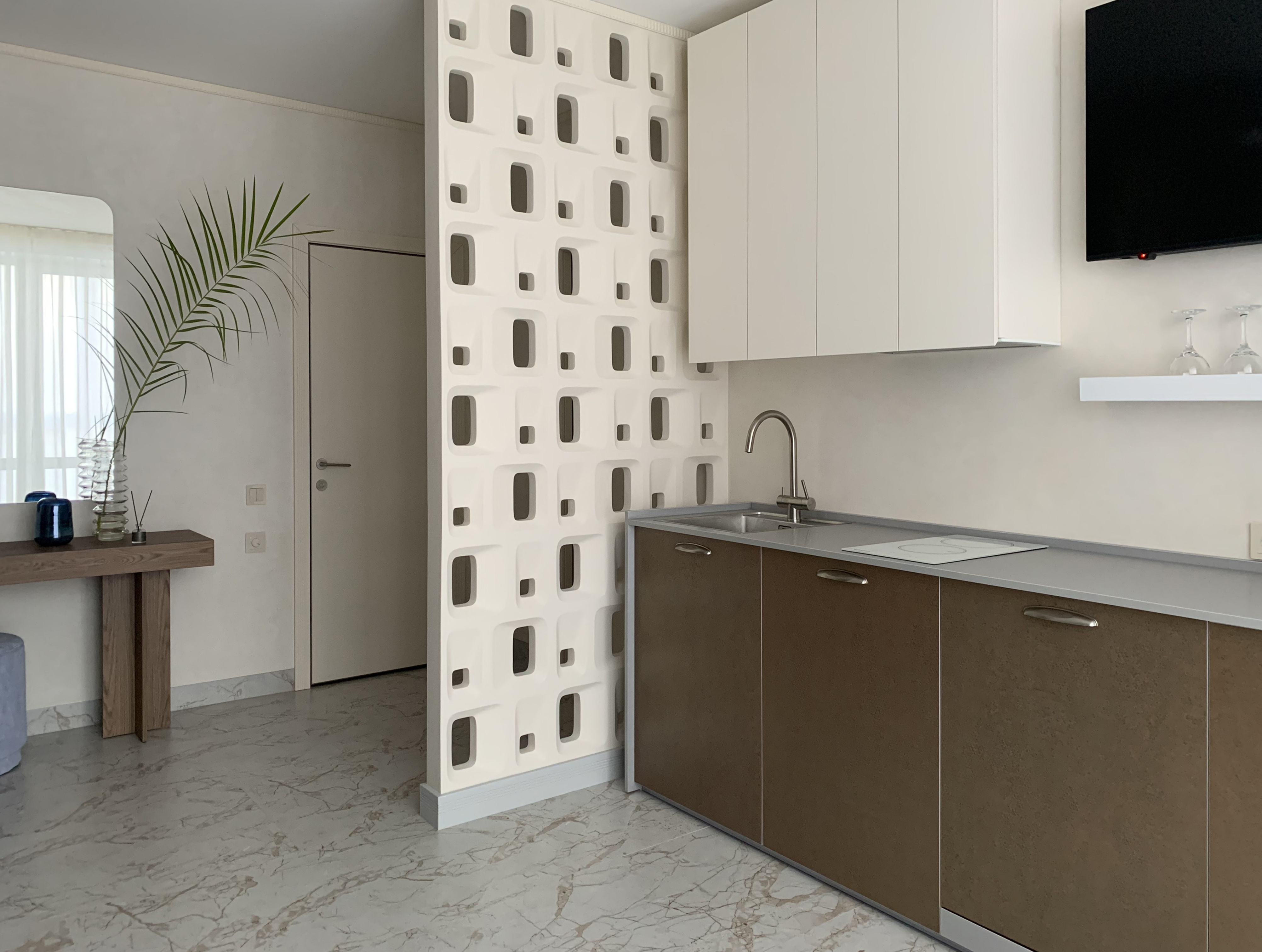 Реализованный проект квартиры-студии "Vis-à-vis"