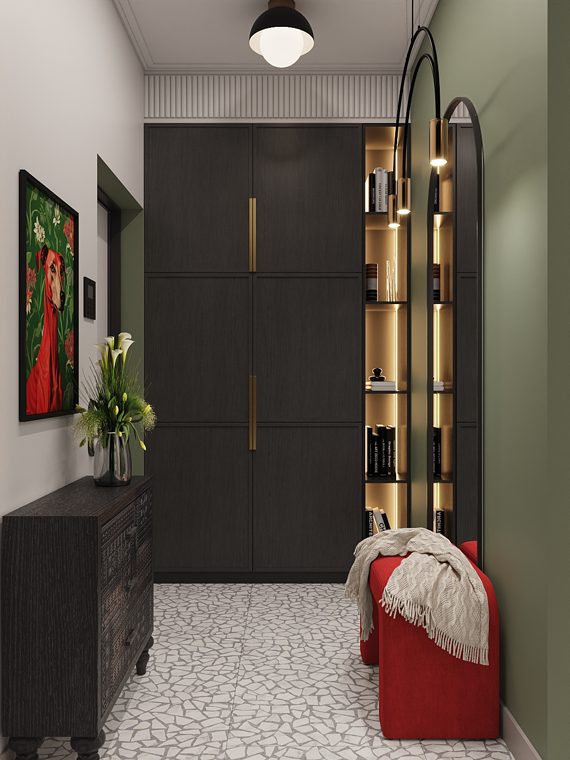 Проект в ЖК "Малоохтинский 68", mid century.