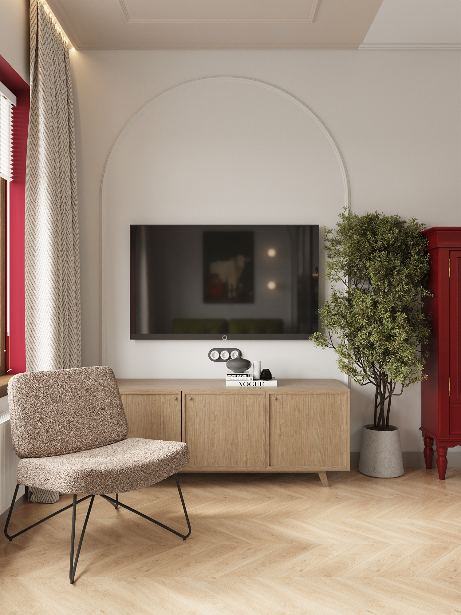 Проект в ЖК "Малоохтинский 68", mid century.