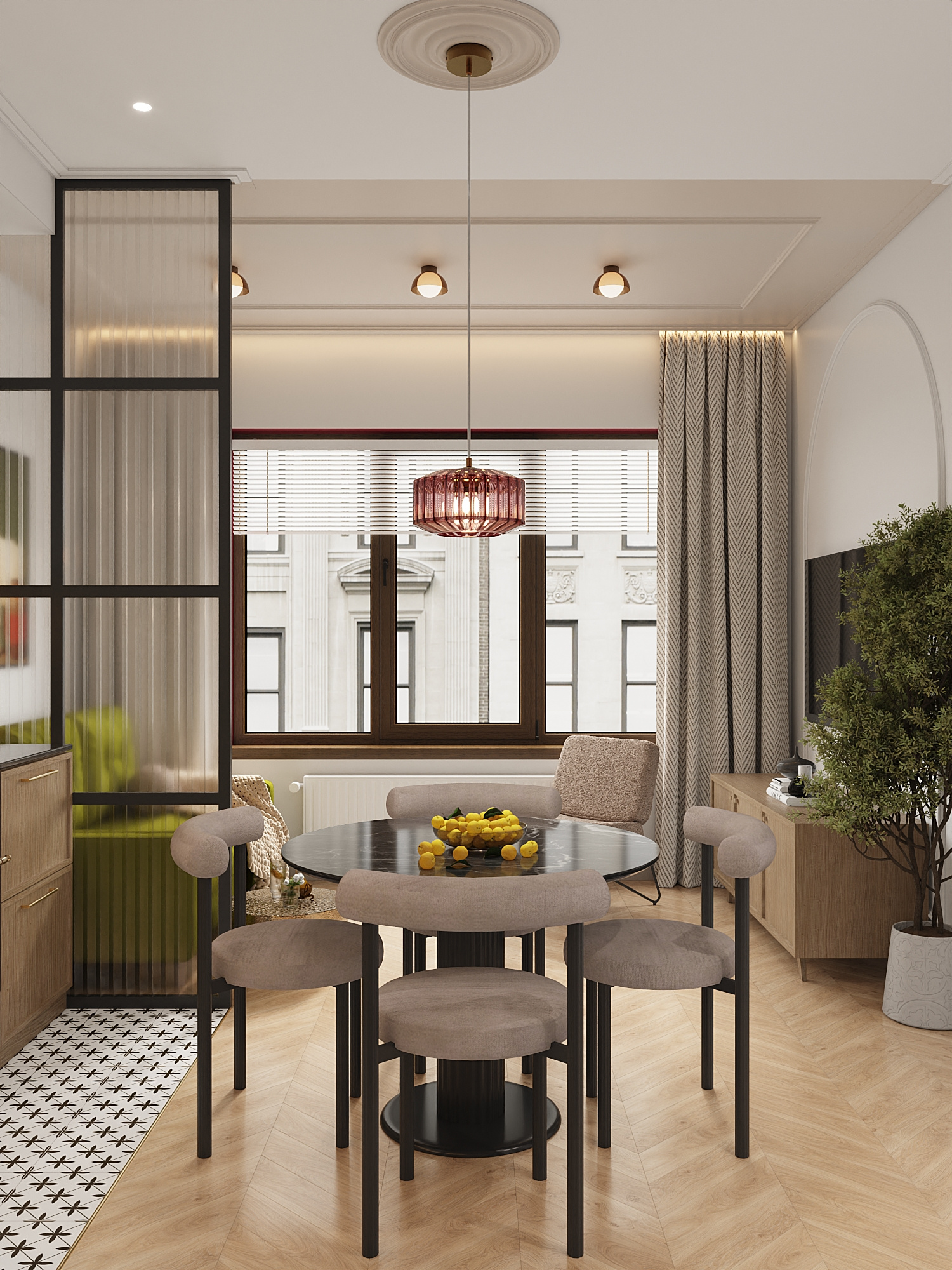 Проект в ЖК "Малоохтинский 68", mid century.