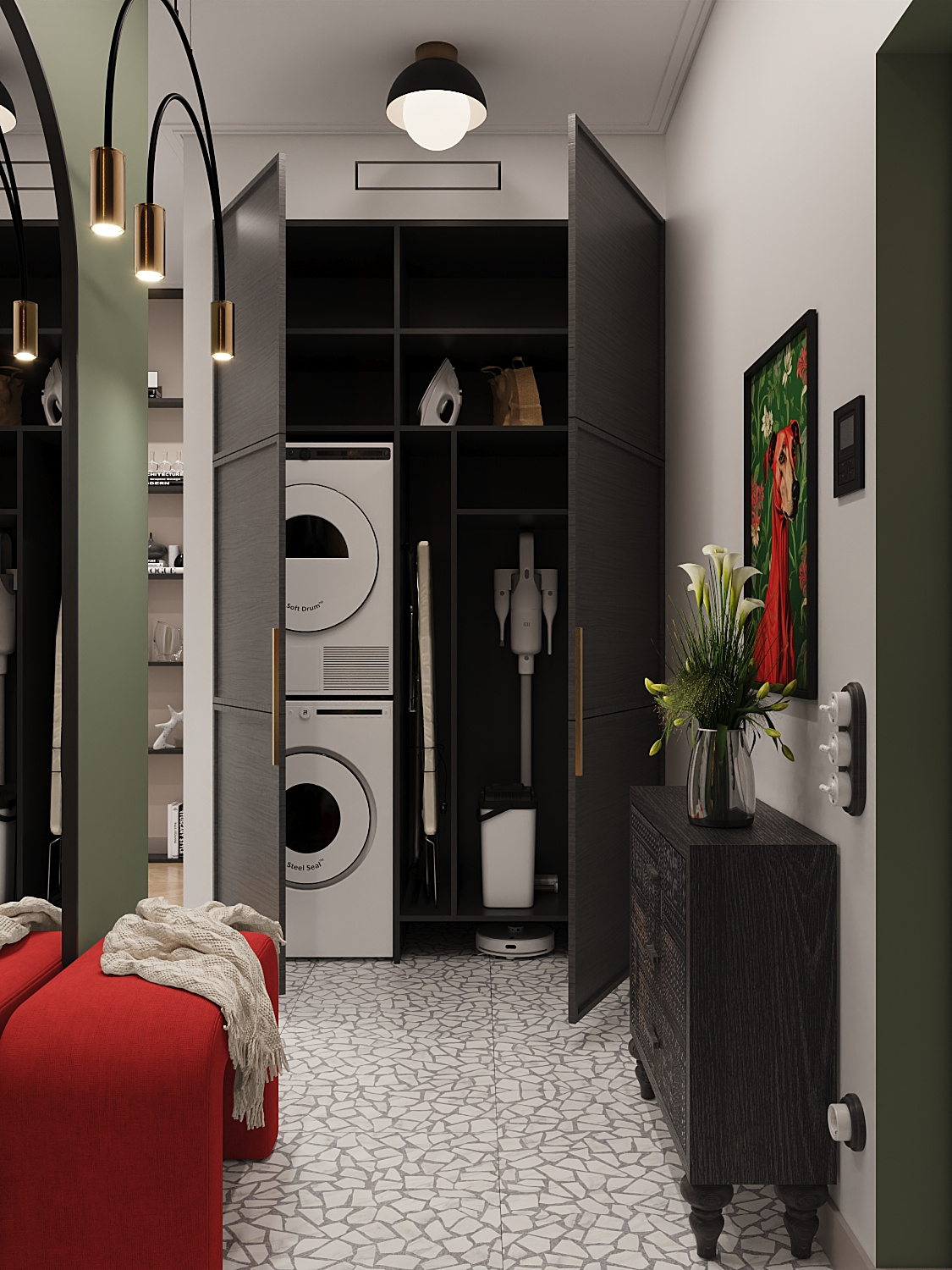 Проект в ЖК "Малоохтинский 68", mid century.