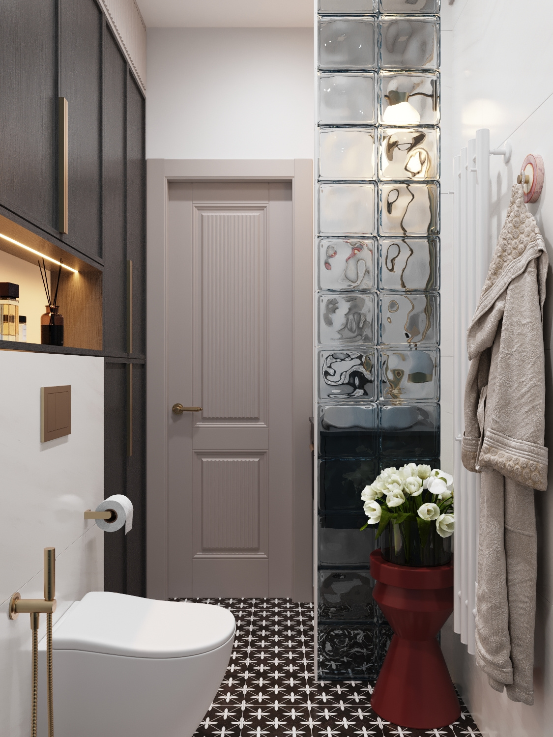 Проект в ЖК "Малоохтинский 68", mid century.